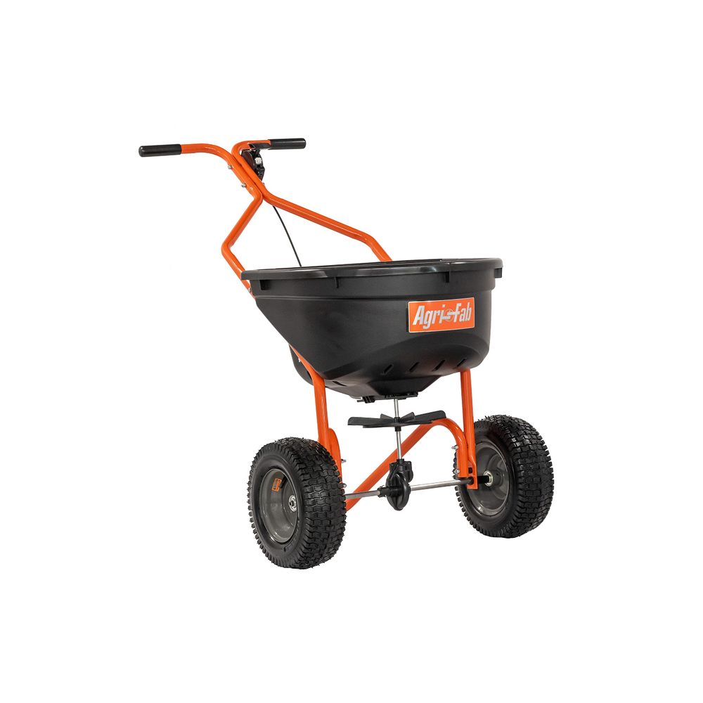Agri Fab 45-0576 110 lb Push Broadcast Spreader with 10 Ft Spread Width - Perfect for Lawn Fertilizer, Grass Seed & Ice Melt Distribution