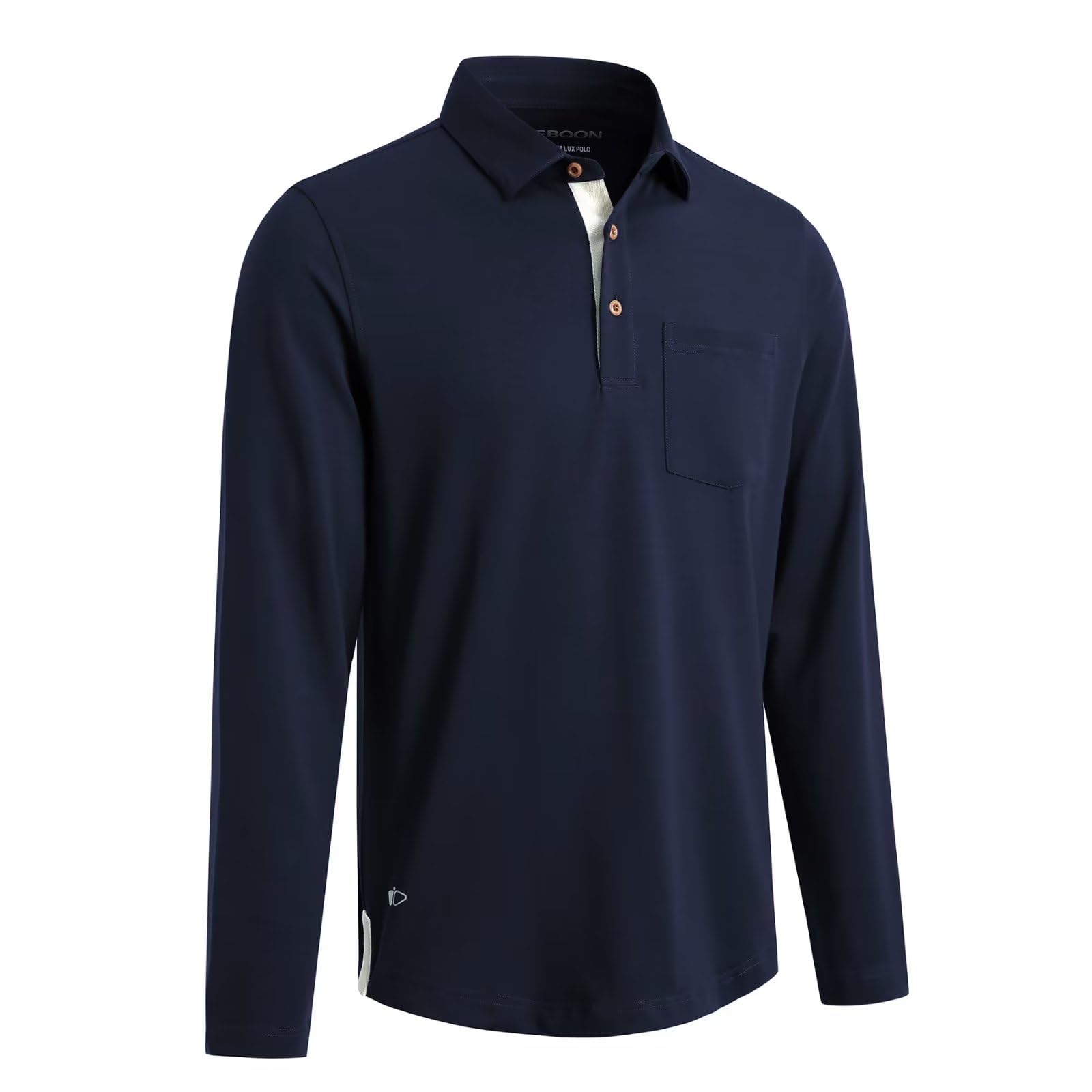 Men's Casual Cotton Blend Polo Shirts - Long & Short Sleeve with Pocket, Solid Color Drop Cut Collar | Perfect for Work, Golf & Everyday Wear