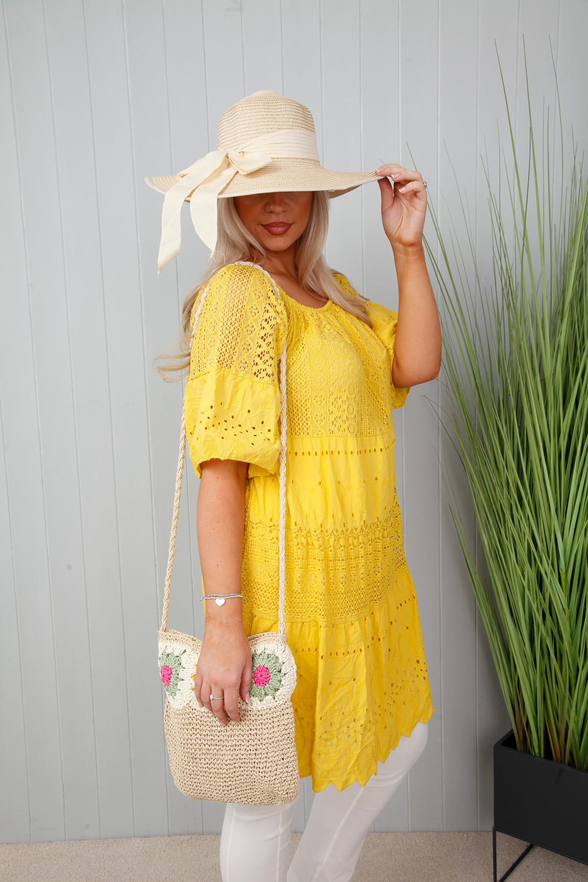 Sydney Straw Hat Beige - Women's Summer Wide Brim Sun Hat for Beach, Garden, and Outdoor Activities