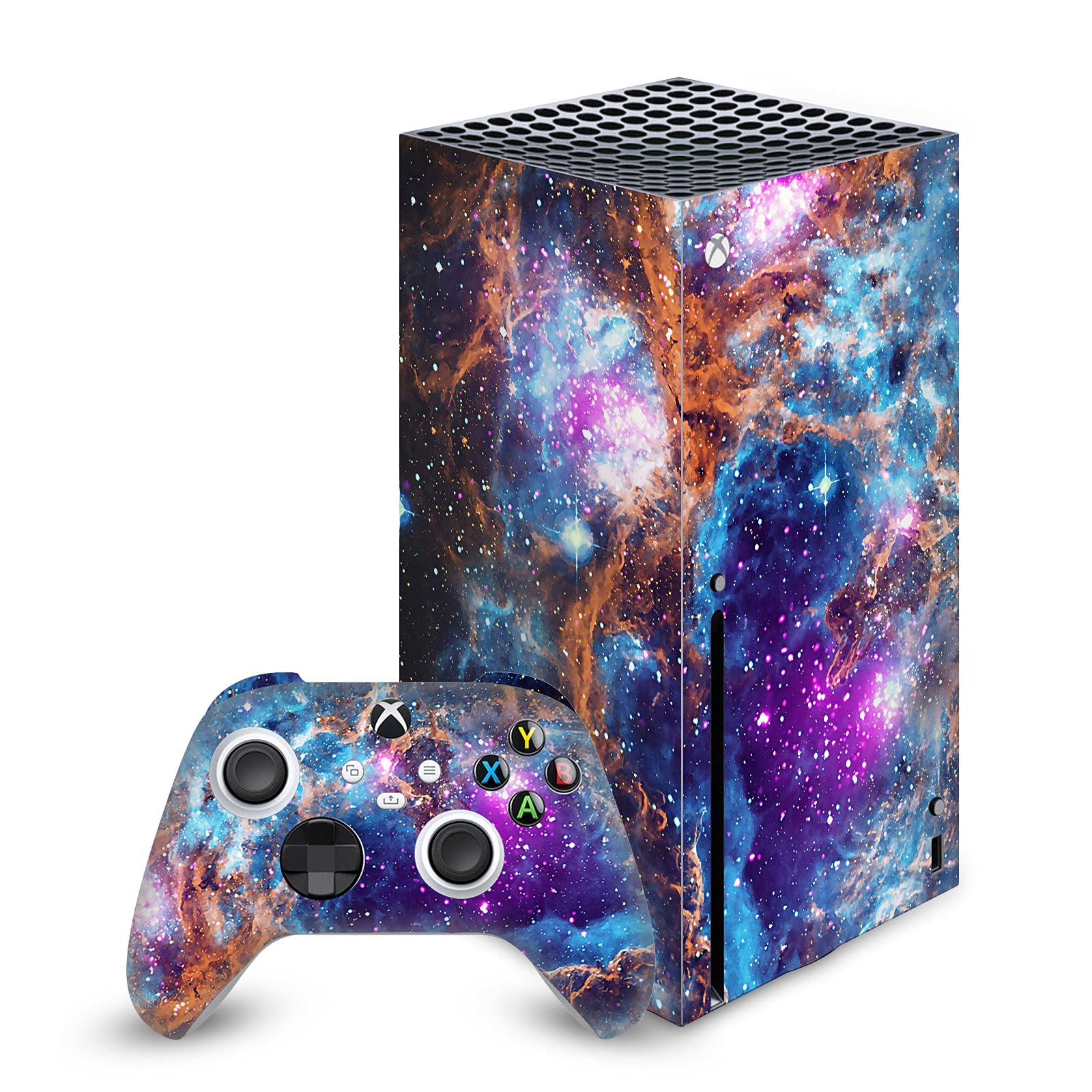 Officially Licensed Cosmo18 Lobster Nebula Art Xbox Series X Skin & Controller Bundle - Matte Vinyl Sticker Gaming Case Cover for Xbox Series X Console & Controller | Perfect for Gamers & Space-Themed Decor