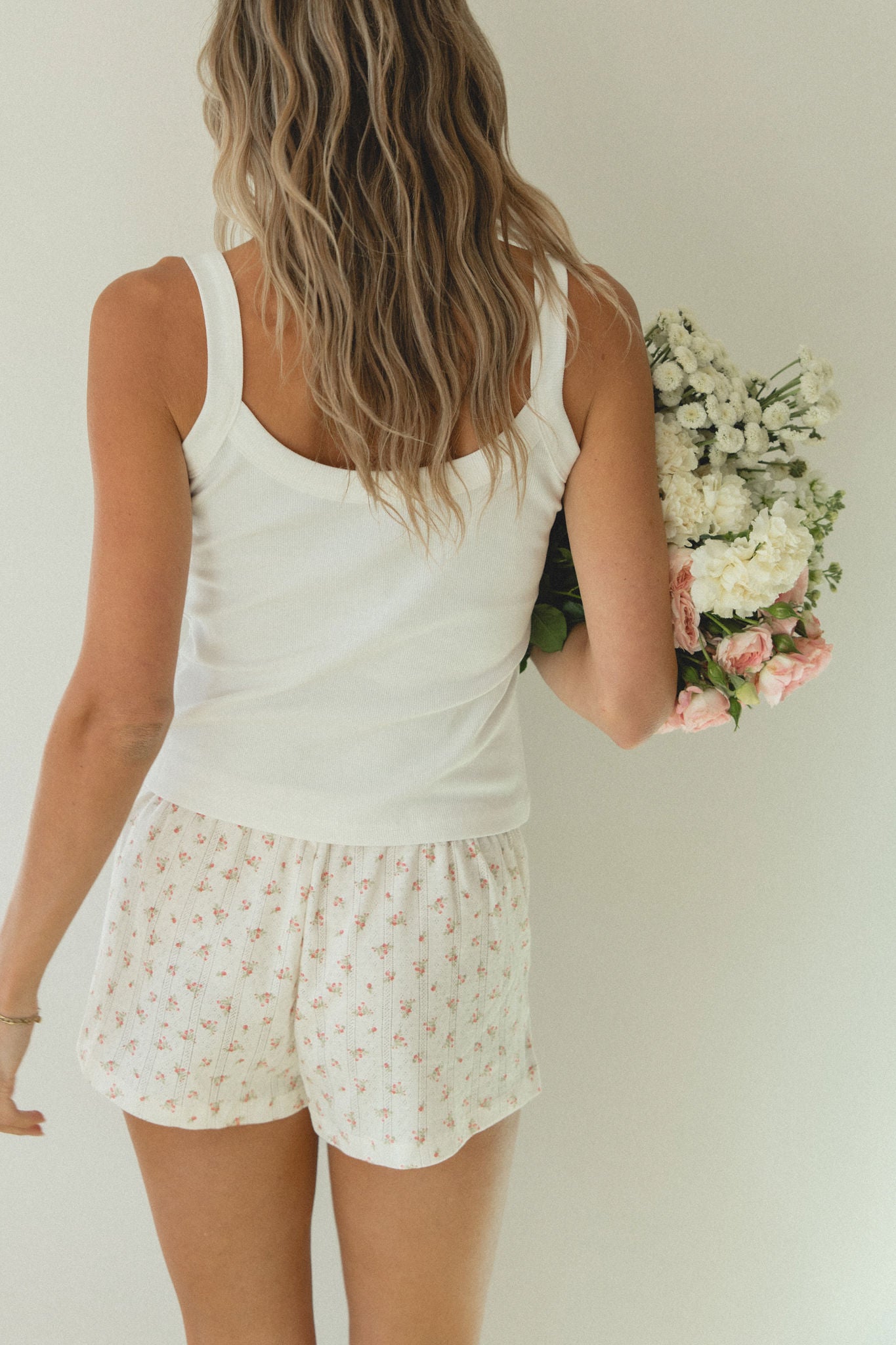 Stylish Rose Knit Floral Shorts for Women - Comfortable Summer Casual Wear - Perfect for Beach, Vacation, and Everyday Outfits
