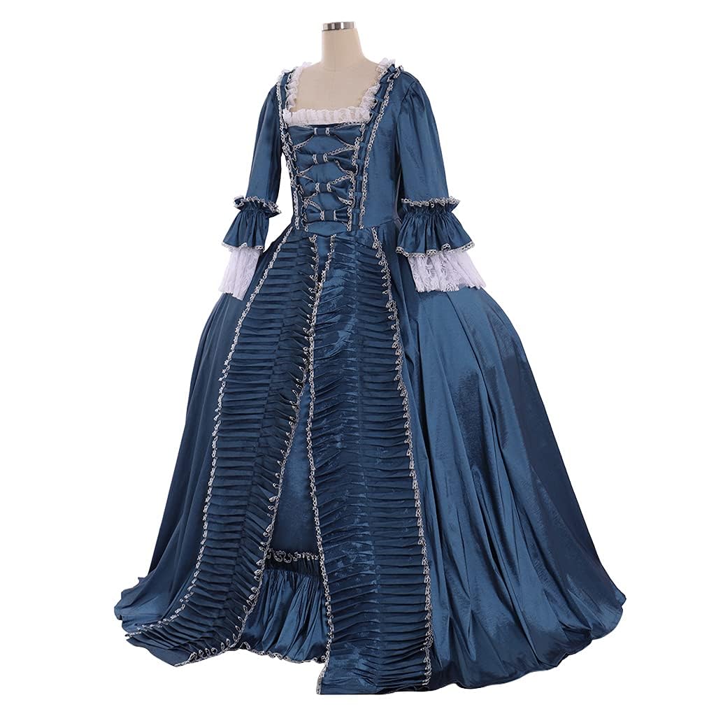 Queen Marie Antoinette Rococo Ball Gown - Women's Victorian Gothic Cosplay Dress in Purple | Perfect for Renaissance Faires, Halloween Costumes & Historical Reenactments