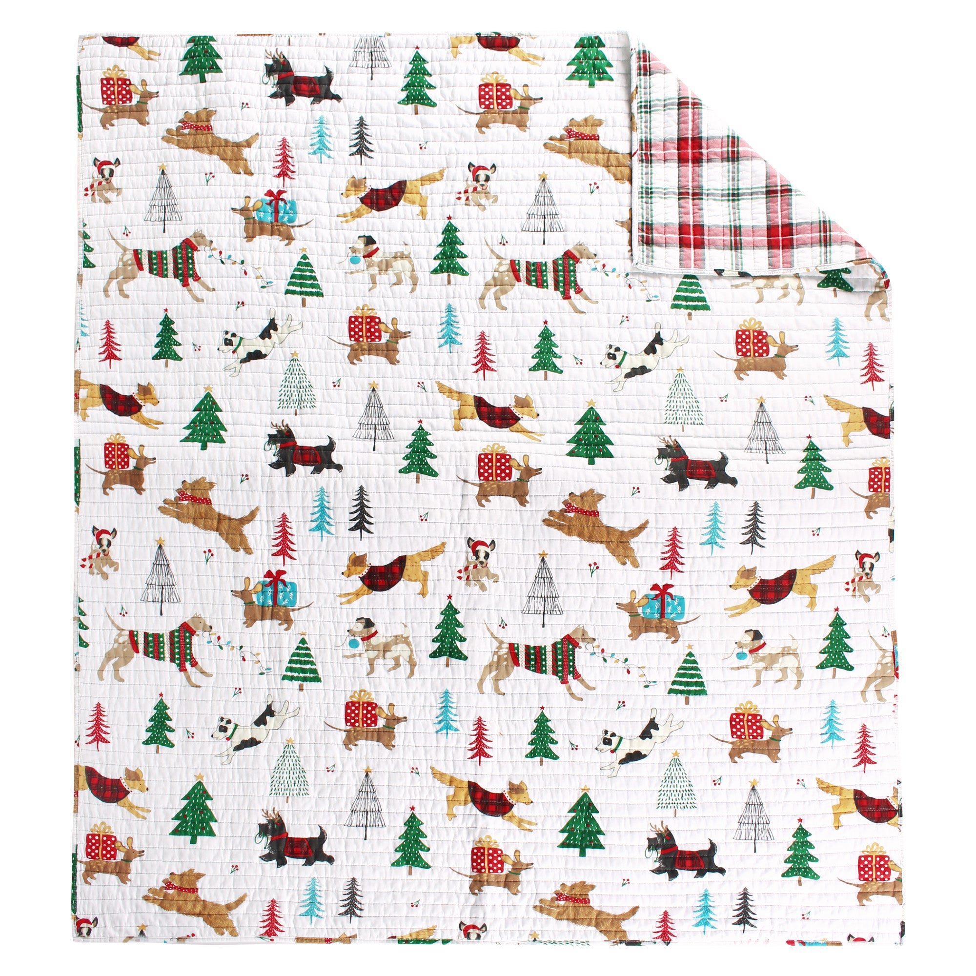 Jingle Paws Quilted Throw Blanket - Soft & Cozy Pet Blanket for Dogs & Cats - Perfect for Couch, Bed & Travel Use