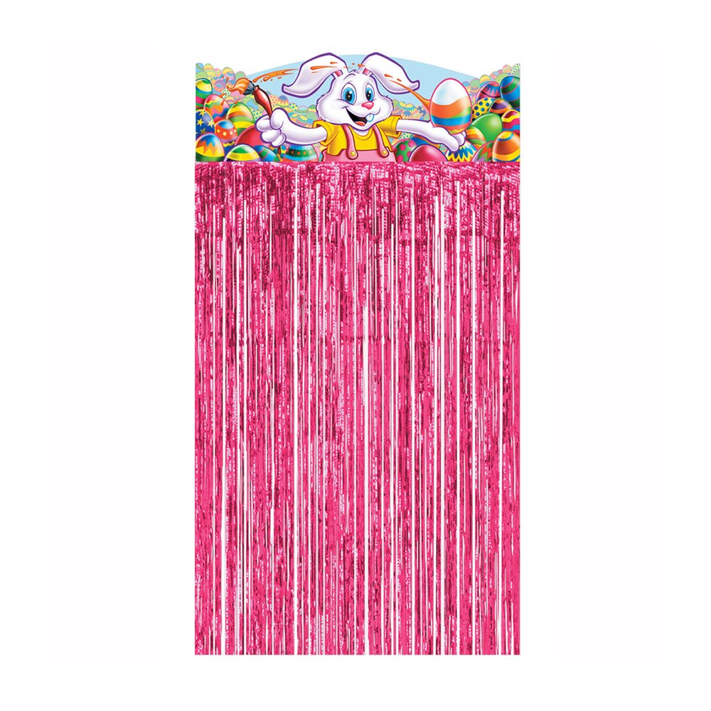 Easter Bunny Character Curtains - Set of 12 | Holiday Window Decorations for Spring & Easter Party Decor