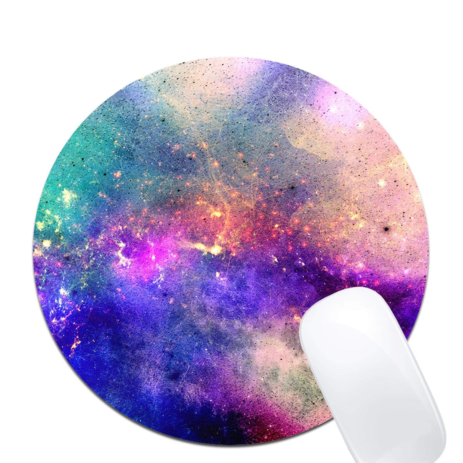 Nebula Galaxy Custom Round Mouse Pad - Non-Slip Rubber Base for Office & Gaming | Ergonomic Desk Accessory for Computer & Laptop | Perfect for Work, Gaming & Home Office Decor