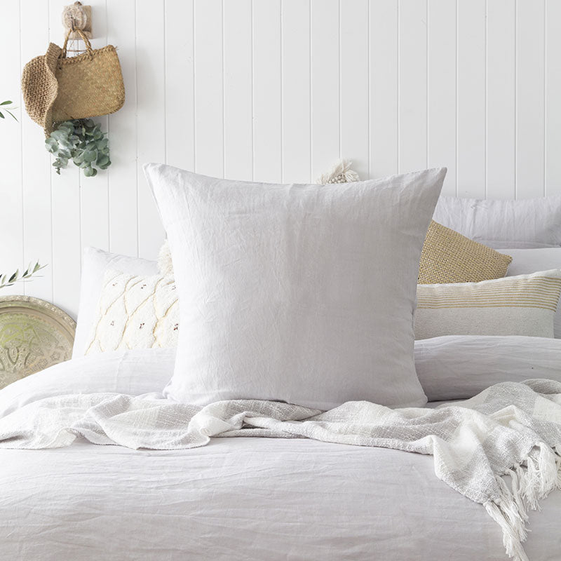 100% Pure Linen Ivory White King Size Quilt Cover Set - Breathable & Hypoallergenic Bedding for All Seasons | Perfect for Master Bedroom, Guest Room & Luxury Hotels