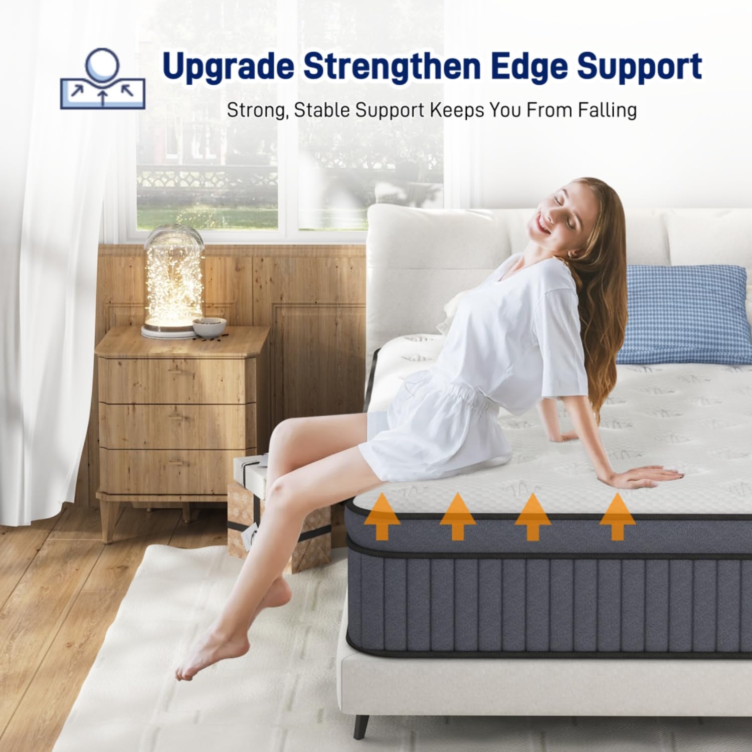 12 Inch Full Size Hybrid Mattress in a Box - Gel Memory Foam & Pocket Springs for Pressure Relief, Back Pain Support & Edge Reinforcement | Ideal for Side Sleepers, Couples & Guest Rooms
