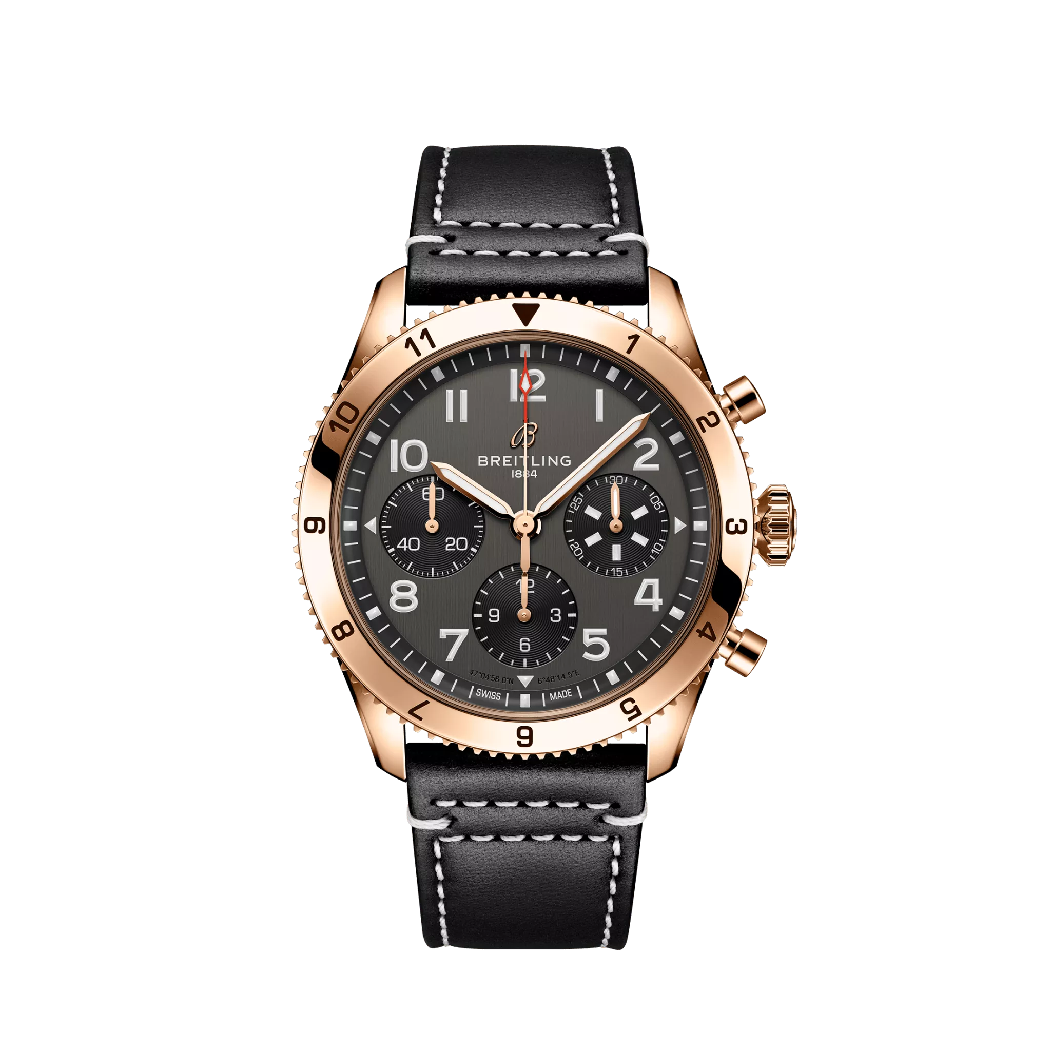 Breitling Classic AVI Chronograph 42mm 18k Rose Gold Men's Luxury Watch - Perfect for Business, Formal Events & Collectors