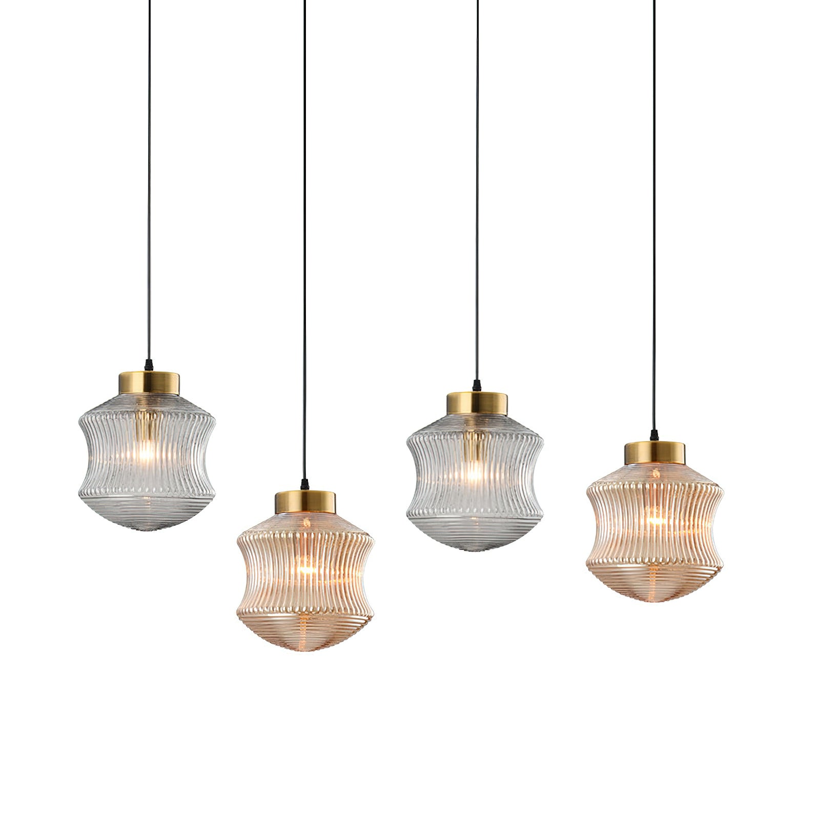 Hailie Prismatic Pendant Light - Modern Glass Ceiling Lamp for Dining Room, Kitchen Island, Bedroom & Living Room Decor