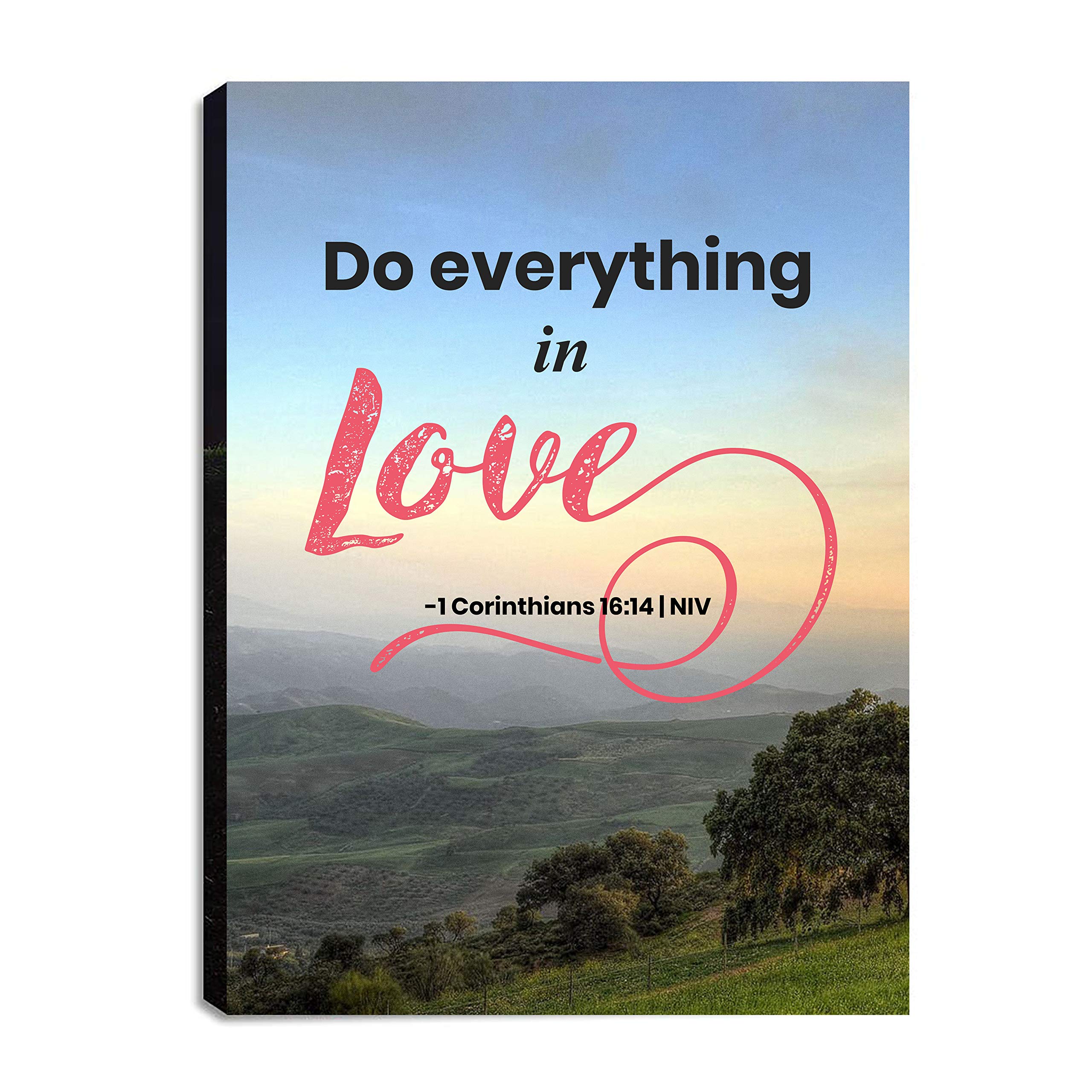 Inspirational Christian Canvas Wall Art 12x18in - Bible Verses & Prayers for Home, Kitchen, Living Room & Bedroom Decor - Ready to Hang Canvas Print for Faith-Based Home Décor & Gift Giving