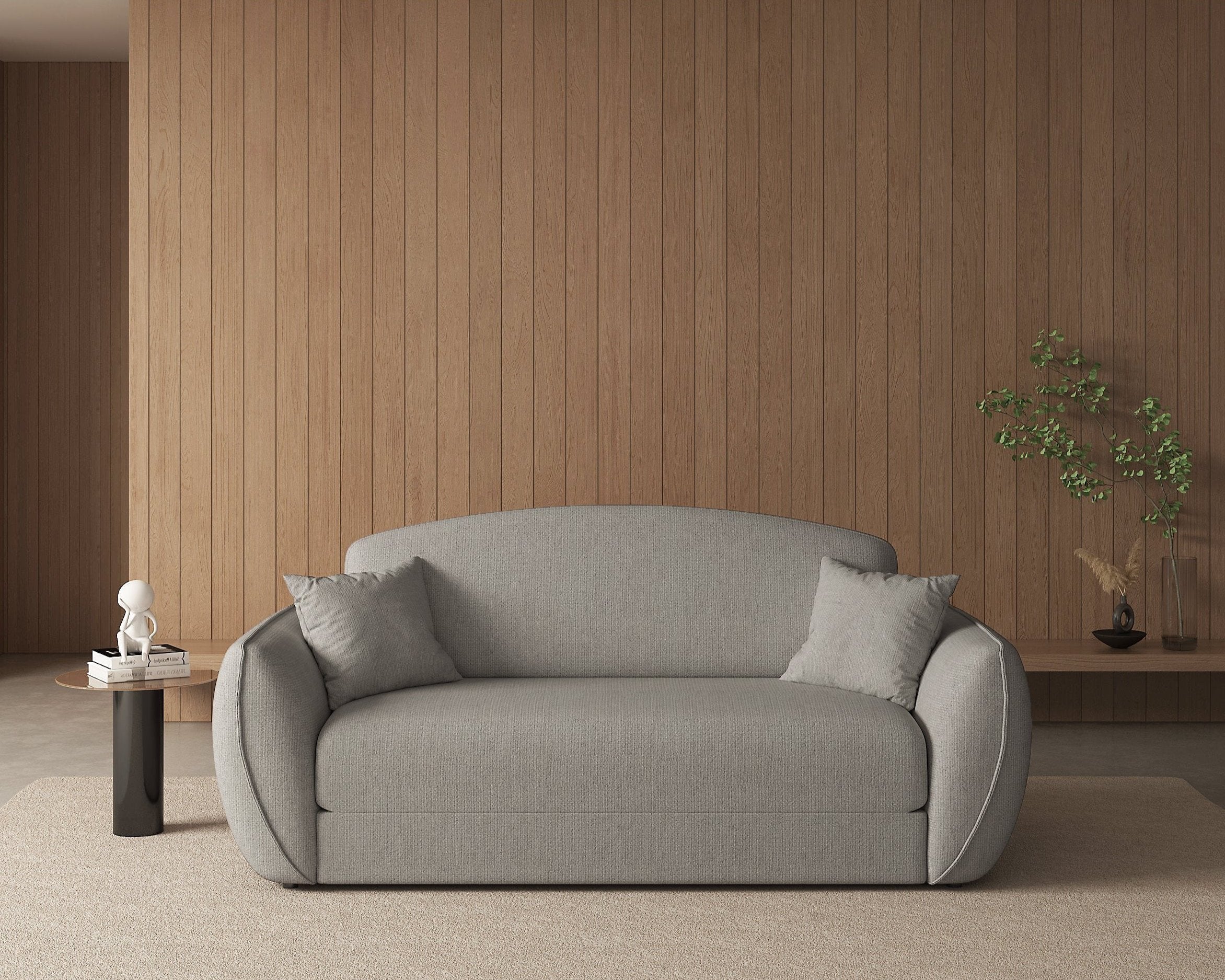 Hyam Sofa Bed Velora Ecru - Convertible Sleeper Sofa with Premium Fabric for Small Spaces | Perfect for Guest Rooms, Apartments & Home Offices