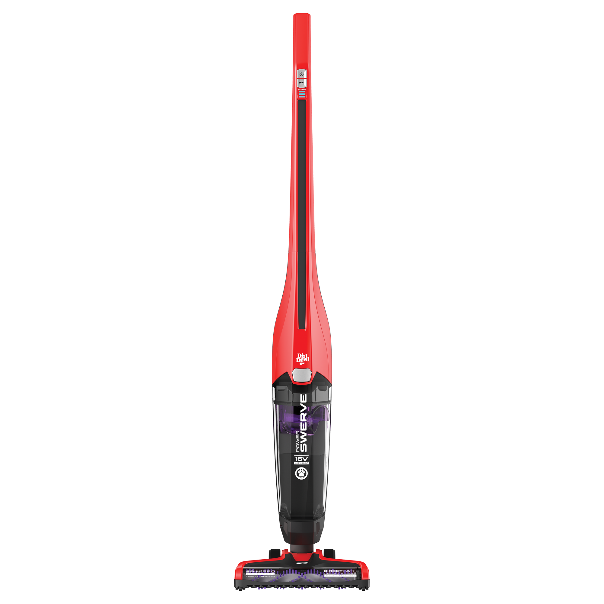 Power Swerve Pet Stick Vacuum - Lightweight Cordless Vacuum for Pet Hair, Hard Floors & Carpets - Perfect for Home, Office & Car Cleaning