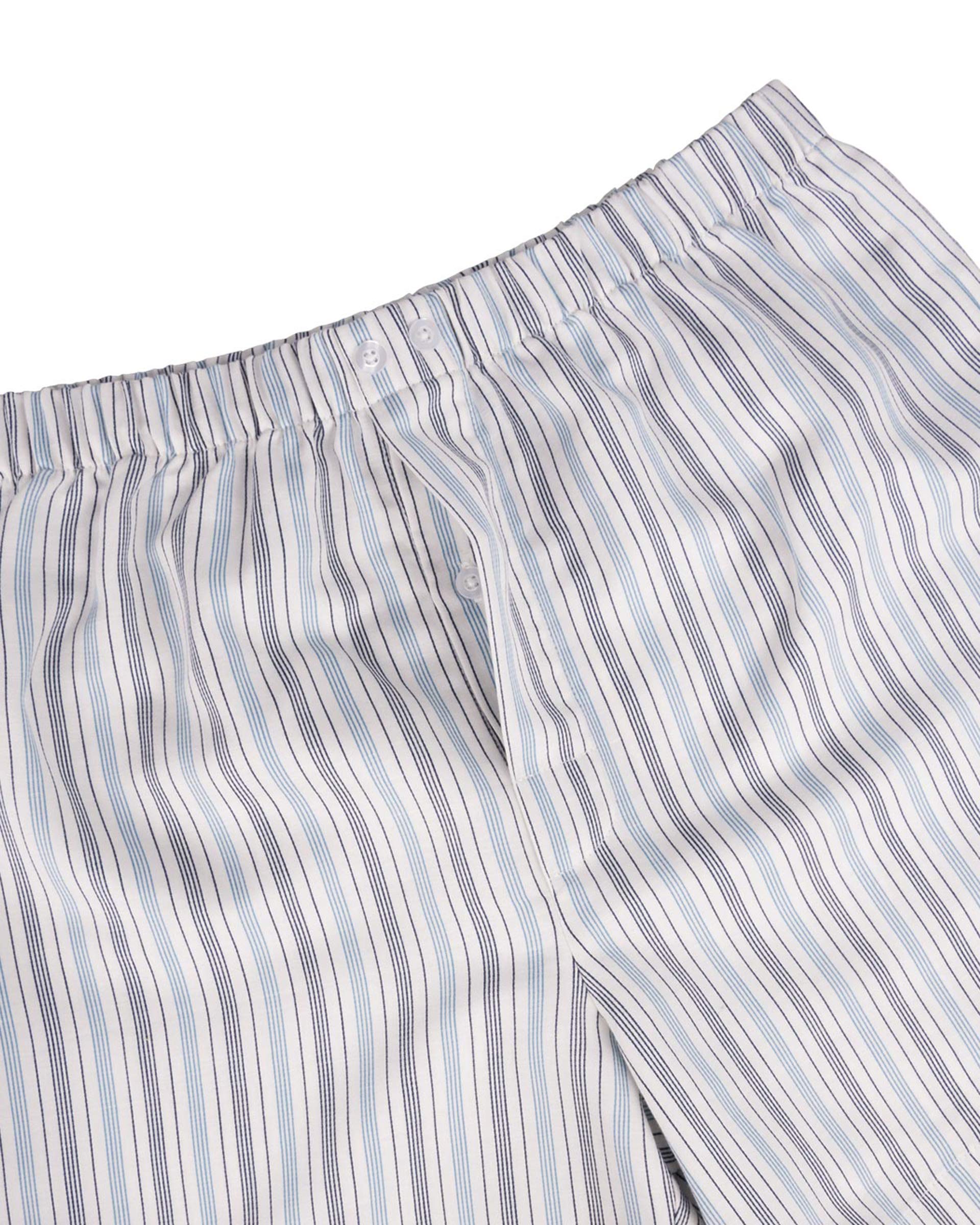 Premium Men's Woven Boxer Shorts & Sleep Shorts 3-Pack - Striped Sateen Linen Cotton Blend - European Crafted Underwear for Comfort & Style - Perfect for Lounge, Sleep & Everyday Wear