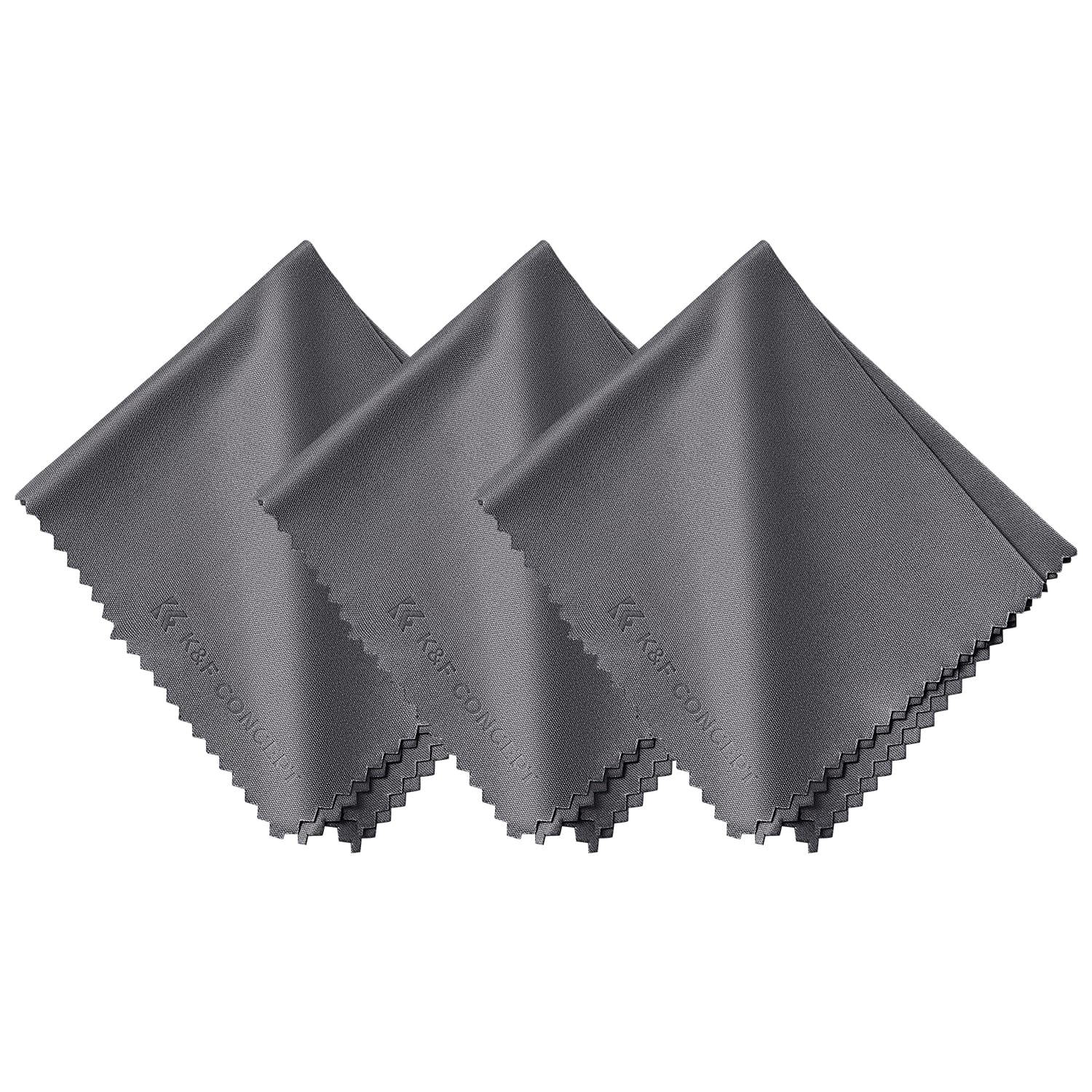 K&F Concept 3 Pack Premium Microfiber Cleaning Cloths (15x18cm) - Reusable & Washable Lens Cleaning Cloths for Camera Lenses, Glasses, Screens, LCD TVs, Tablets - Perfect for Photography, Home & Office Use