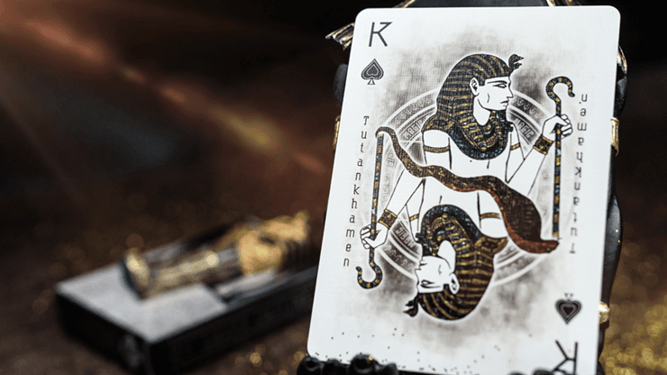 Ancient Egypt Themed Playing Cards - Premium 52 Deck with Pharaohs & Hieroglyphs - Perfect for Magic Tricks, Poker Nights & Egyptian History Lovers