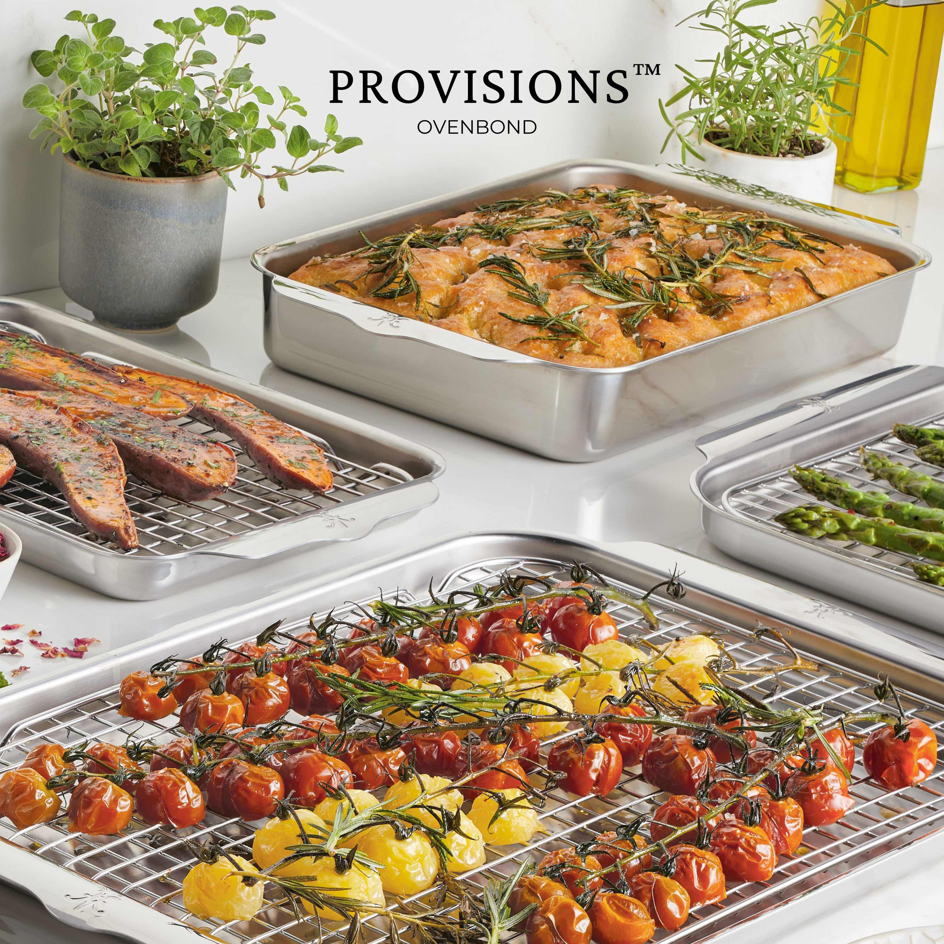Provisions OvenBond Baking Rack - Quarter Sheet Pan for Perfect Baking | Durable Cookie Cooling Rack & Roasting Rack for Home Bakers, Ideal for Cookies, Cakes, and Roasted Vegetables