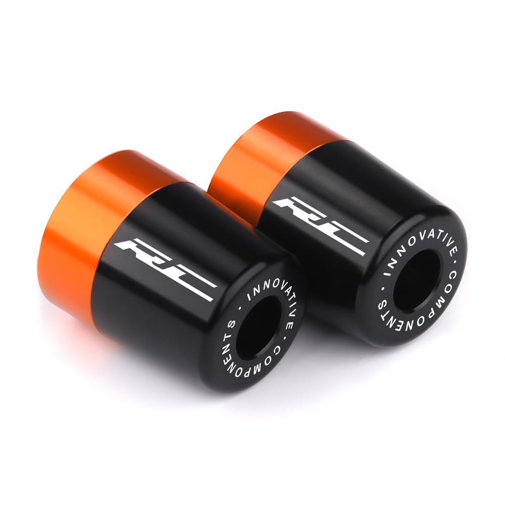 Premium Motorcycle Handle Bar End Grips & Plug Caps - Compatible with KTM 390 RC (2014-2023) | Durable Bike Accessories for Enhanced Grip & Safety | Perfect for Street Riding & Track Racing