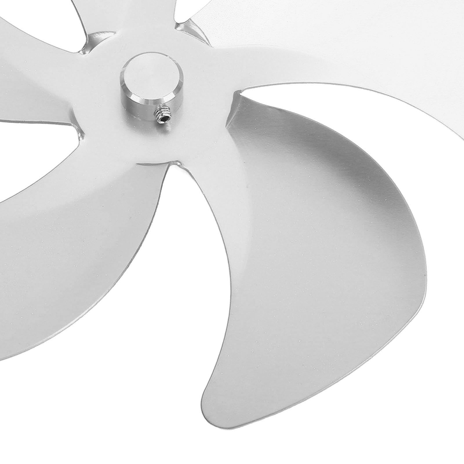 CHEOTIME 5-Blade Replacement Fan for Heat Powered Fireplace & Wood Stove - Silver | Efficient Heat Circulation Accessory for Cozy Home Heating