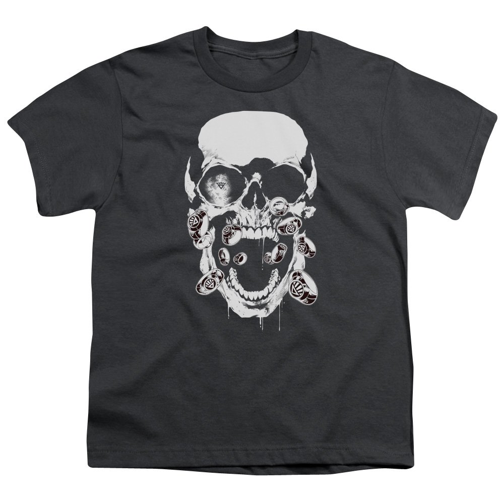 Green Lantern Black Lantern Skull Graphic Unisex Youth T-Shirt | Superhero Comic Book Tee for Kids & Teens | Casual Wear, Cosplay & Comic Con Outfit