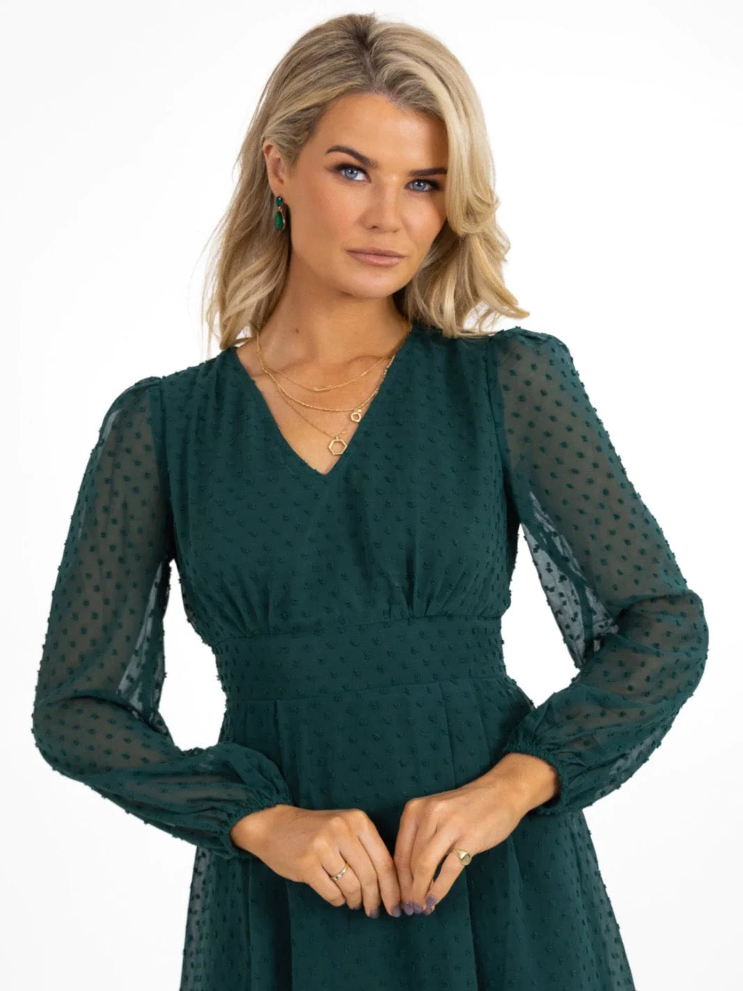 Audrey Mini Dress in Green - Elegant & Stylish Women's Summer Dress for Parties, Dates & Casual Outings