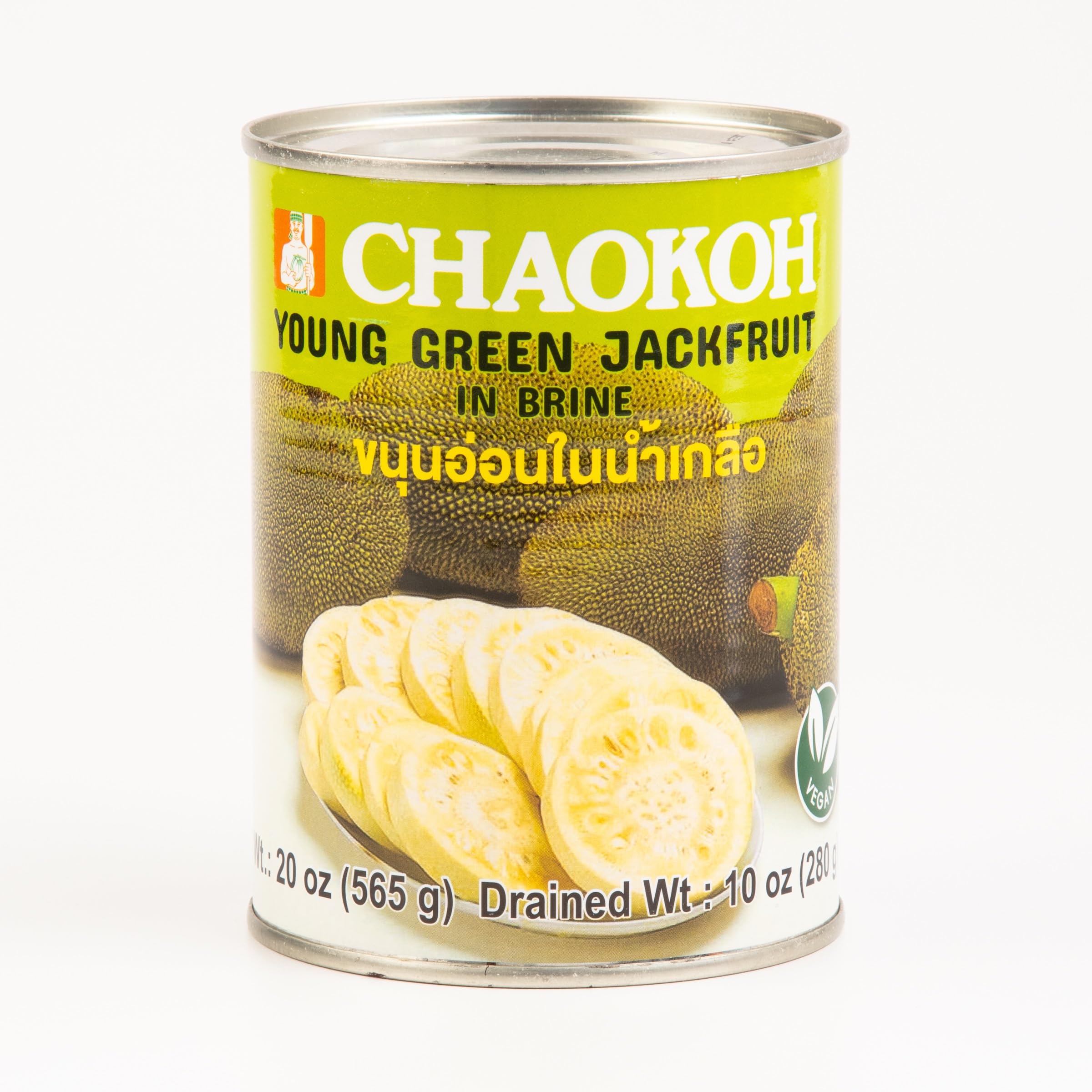 Chaokoh Young Green Jackfruit in Brine 20 oz (Pack of 24) | Authentic Thai Ingredient | Vegan Meat Substitute | Bulk Pack for Chefs & Home Cooking | Perfect for Tacos, Curries & Pulled Pork Alternatives
