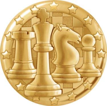 Gold Chess Lapel Pins for Tournaments & Trading - Crown Awards