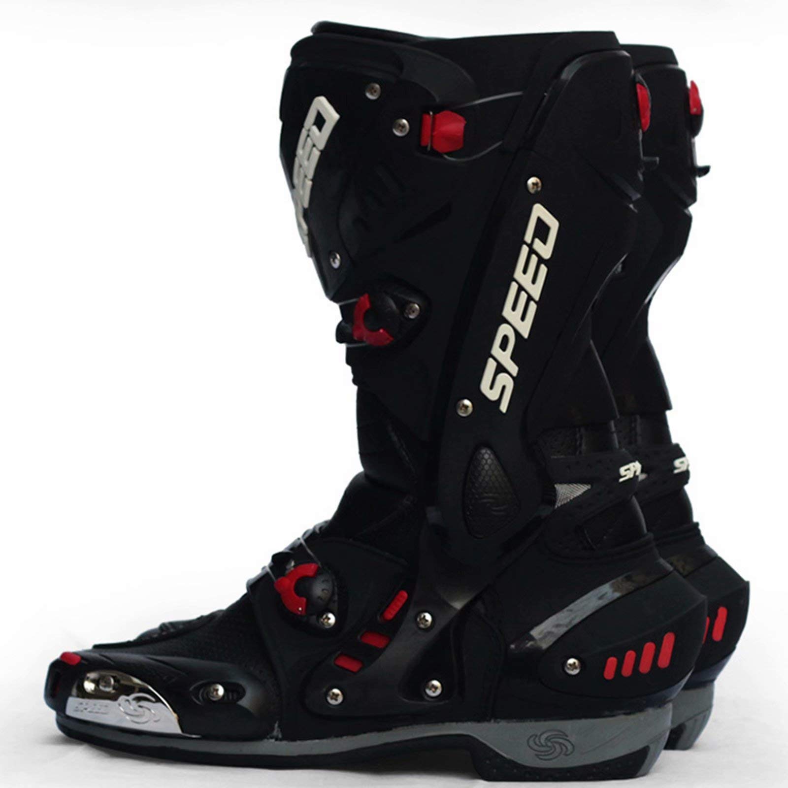 JRYⓇ Men's Motorcycle Boots - High Ankle Armored Riding Boots, Waterproof Touring Boots with Crash Protection for Street & Off-Road Biking | Perfect for Long-Distance Rides & Adventure Motorcycling