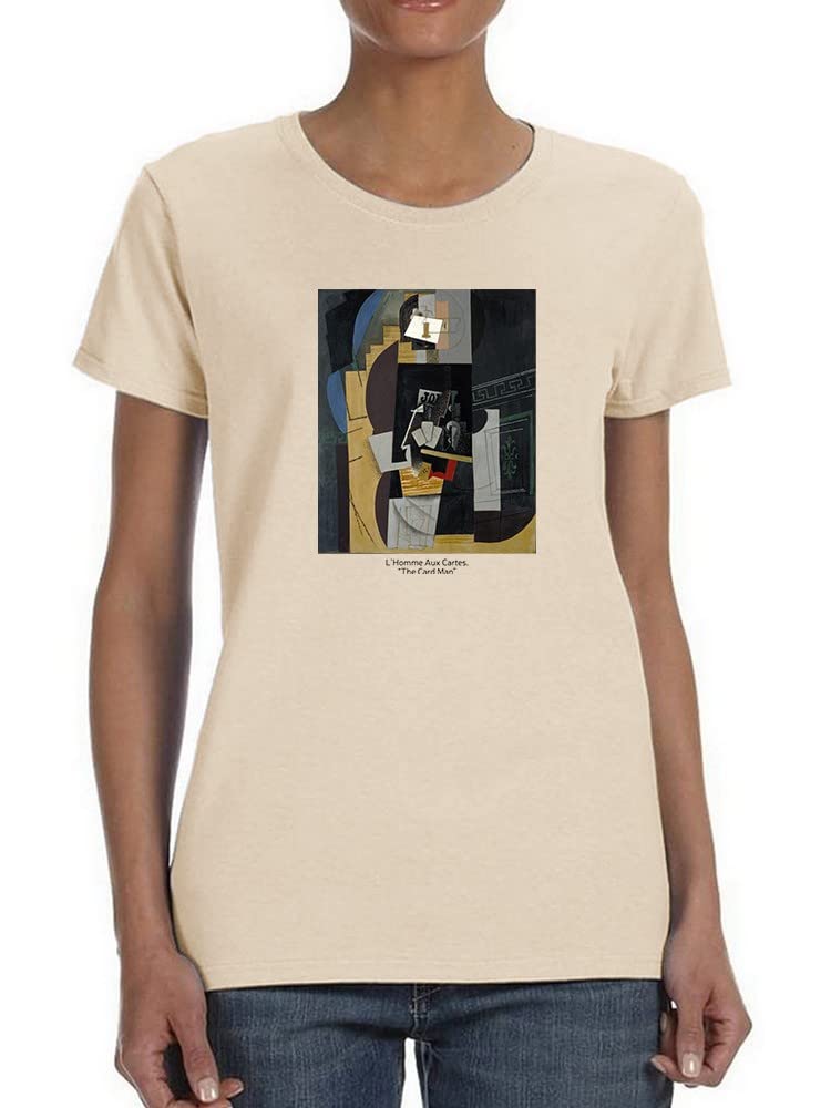 Stylish The Card Man Graphic T-Shirt for Women - SmartPrintsInk Designs Sand Color | Casual Wear, Street Fashion, Gift Idea