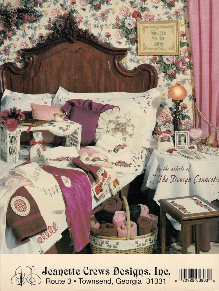 OmniBook Cross Stitch Pattern for Bed and Bath - DIY Home Decor, Pillow & Blanket Embroidery Design for Cozy Bedroom and Bathroom Decor