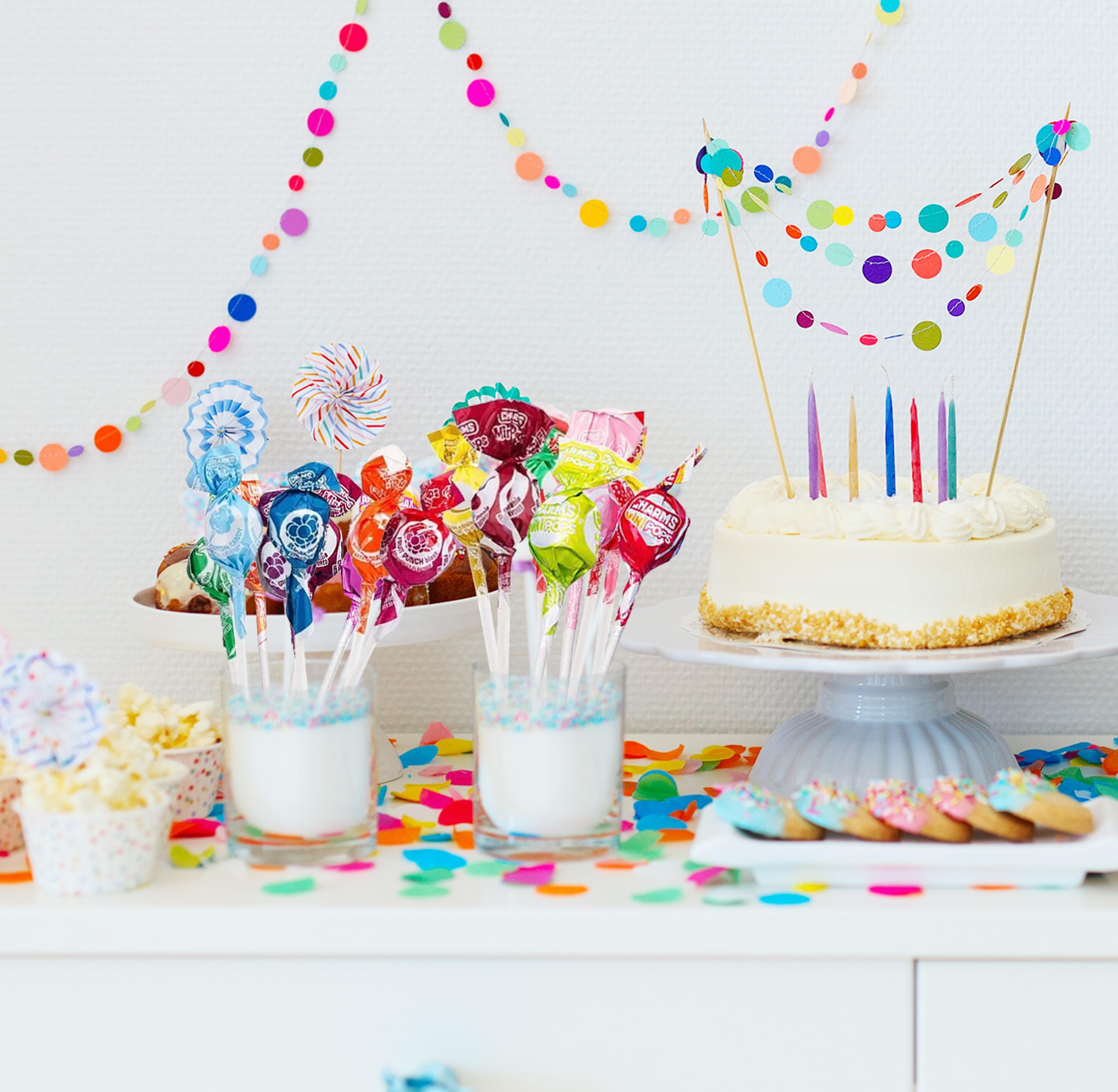 NOSH PACK Charm Mini Pops Bulk Charms Lollipops - 300 Count Individually Wrapped Candy with 18 Assorted Flavors & NP Bag - Perfect for Party Favors, Classroom Rewards, and Birthday Treats