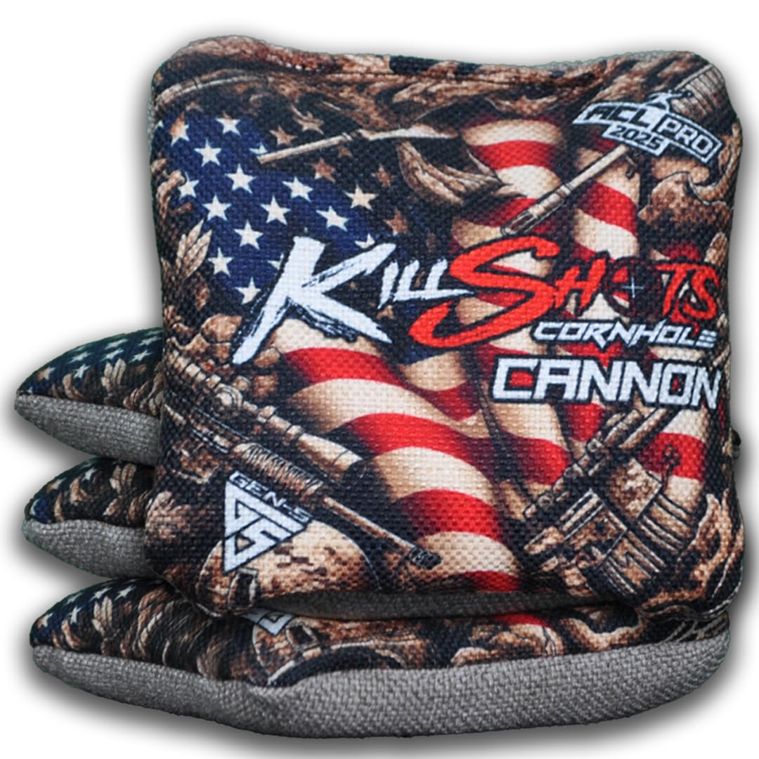 ACL Pro Certified Cornhole Bags - Cannon Series Limited Edition | Premium Dual-Speed Bean Bags for Outdoor Games | Weather-Resistant & Durable Set of 4 | Perfect for Backyard Parties, Tailgating & Cornhole Tournaments