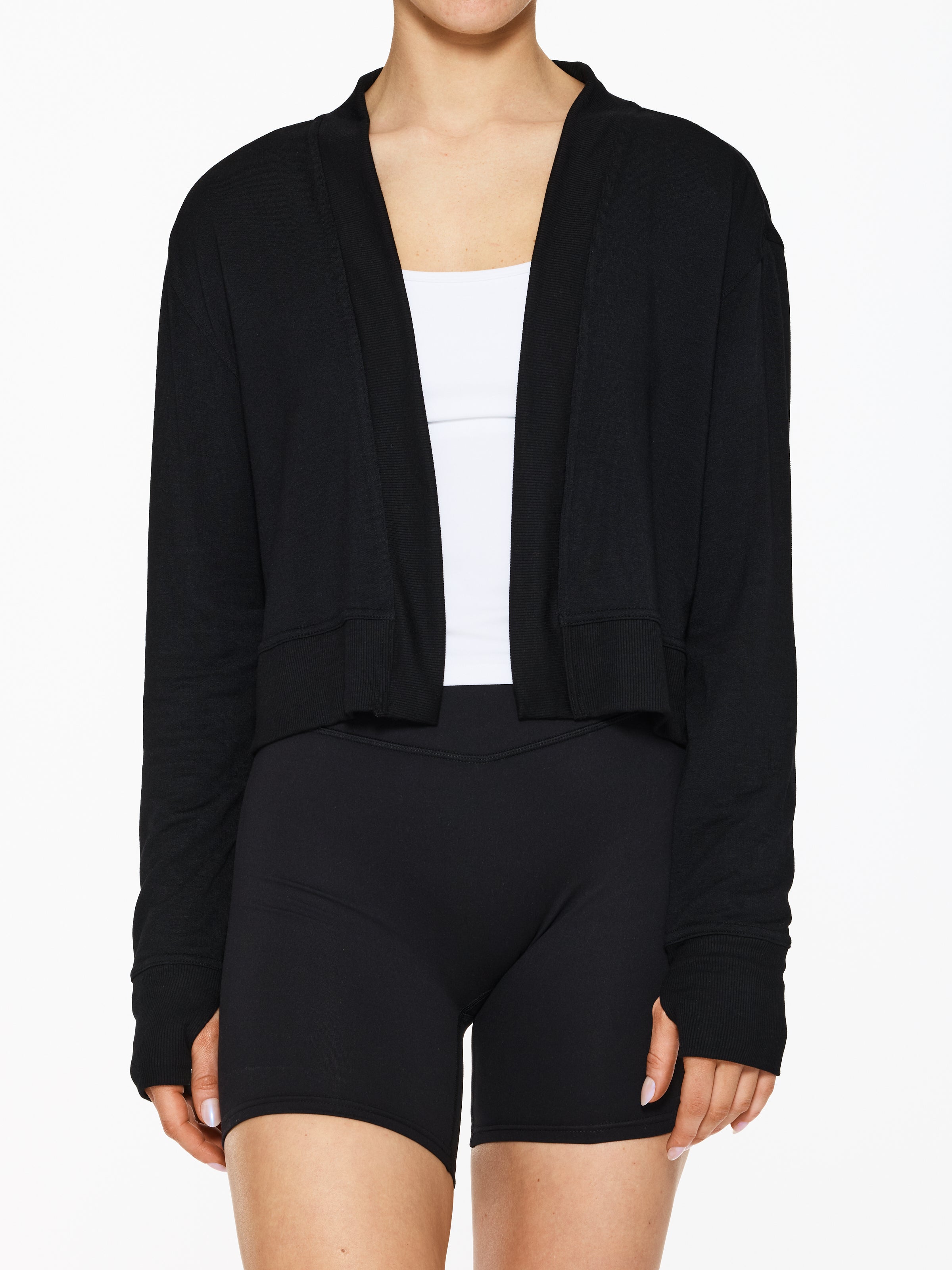 Splits59 Suzan Fleece Cardigan - Women's Soft Cozy Open Front Sweater for Lounge, Travel & Casual Wear
