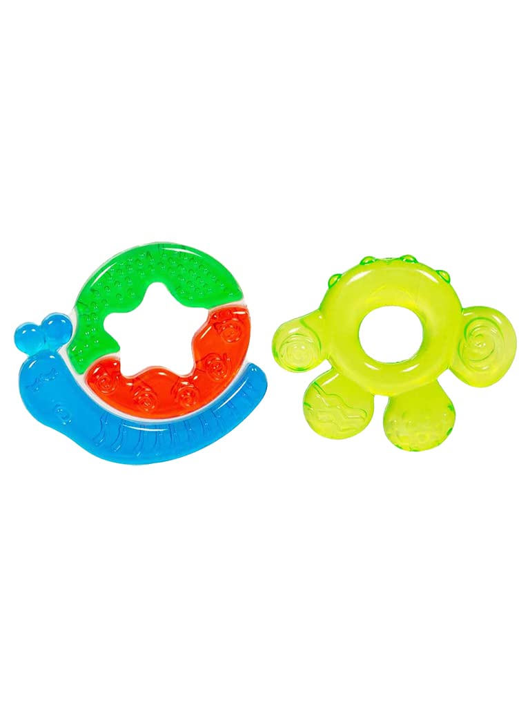 Mee Mee Multi-Textured Water Filled Teether for Babies - Soothing Relief for Teething Pain - BPA-Free, Soft & Safe (Pack of 2) - Perfect for Home, Travel & Daycare Use