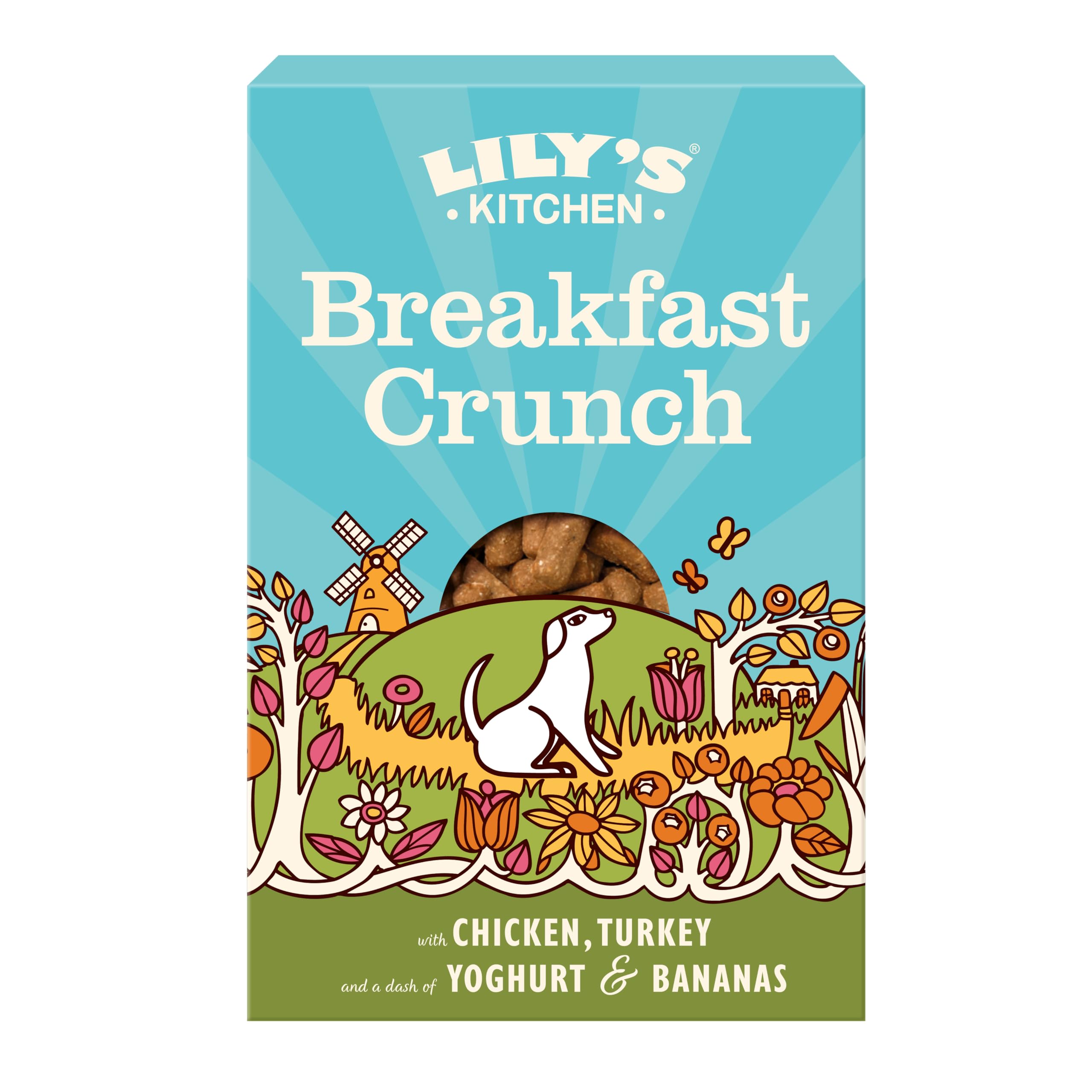 Lily's Kitchen Breakfast Crunch Dry Dog Food - Grain-Free, Natural Ingredients, 800g for Small & Large Dogs - Perfect for Morning Meals & Training Treats