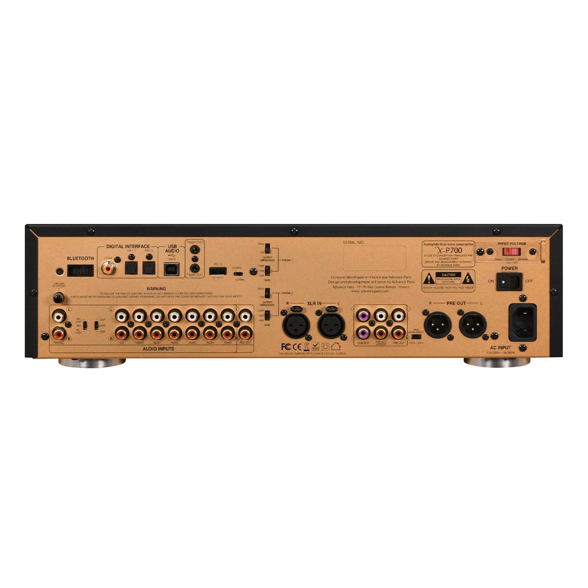 Advance Paris X P700 High-Fidelity Stereo Preamplifier - Premium Audio Equipment for Home Theater & Music Studio Systems