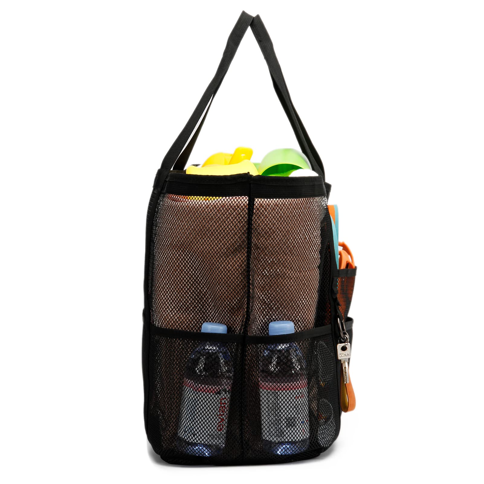 Large Mesh Beach Tote Bag - Sand Toy Storage, Family Travel & Grocery Shopping - Reusable & Durable for Pool, Beach, Picnic & Outdoor Activities