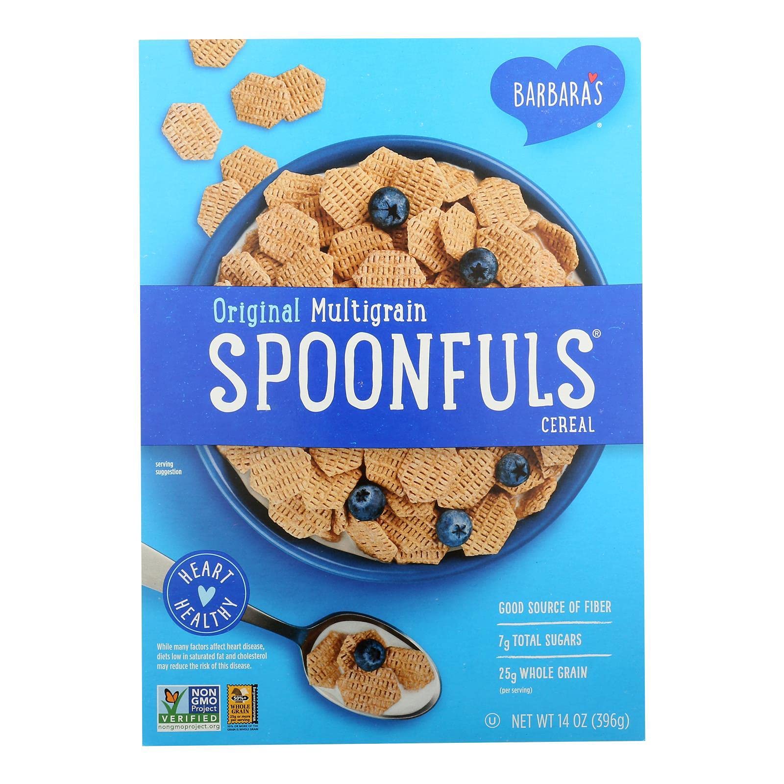Barbara's Bakery Shredded Spoonfuls Multigrain Cereal - 14oz (Pack of 12) | Healthy Breakfast Cereal for Kids & Adults | Perfect for Family Mornings, Office Snacks & On-the-Go Nutrition