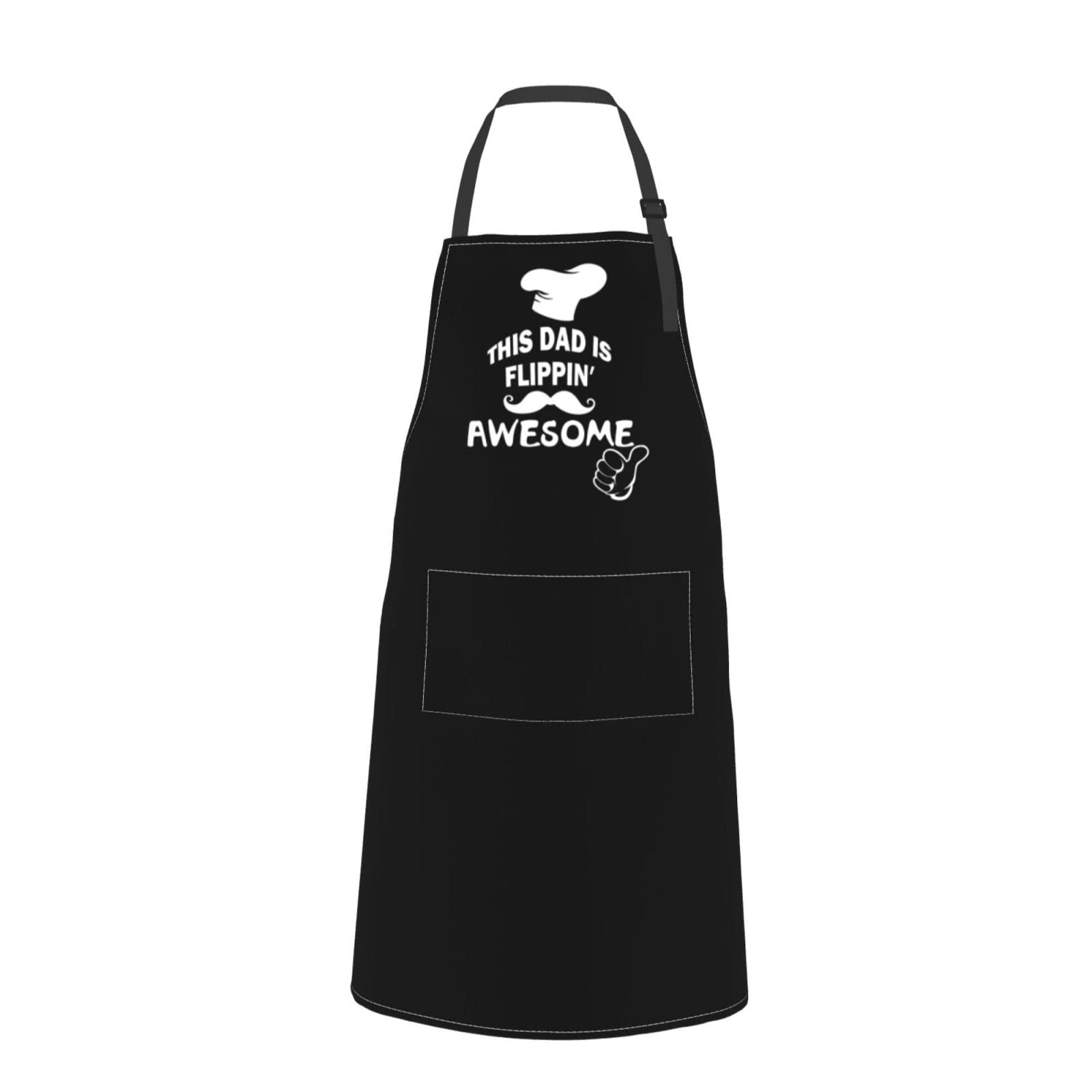 Funny BBQ Aprons for Men - Kitchen Cooking Chef Apron with Pocket - Perfect Gift for Grilling, Cooking & Outdoor Parties