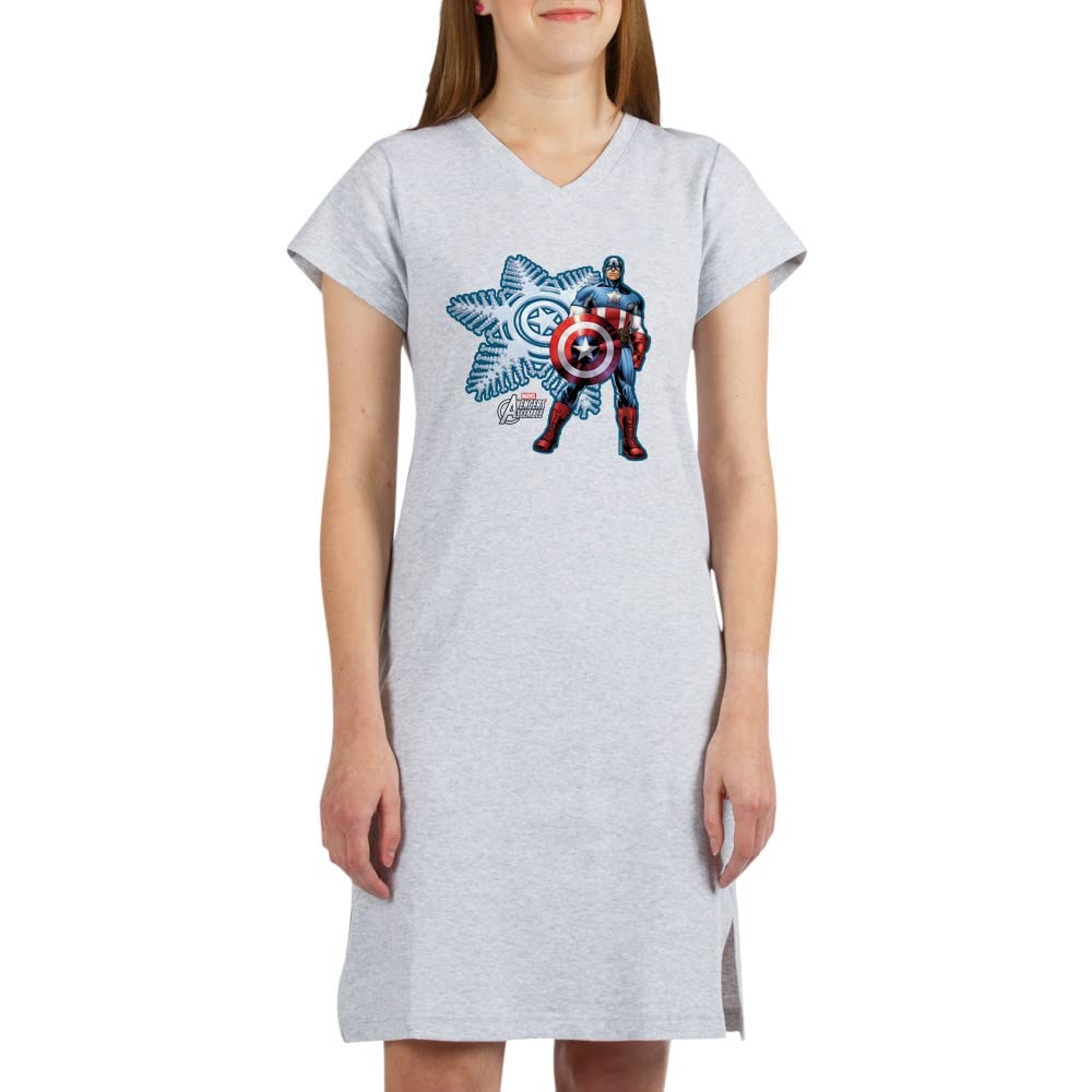 Captain America Holiday Nightshirt - Marvel Superhero Sleepwear for Christmas & Winter Comfort | Perfect for Gifts, Cosplay & Lounge Wear