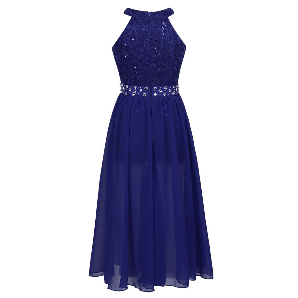 JEATHA Girls Flower Girl Dress - Princess Sleeveless Rhinestone Ball Gown for Weddings, Birthday Parties & Special Occasions | Sparkly Maxi Skirt for Flower Girls, Pageants & Formal Events