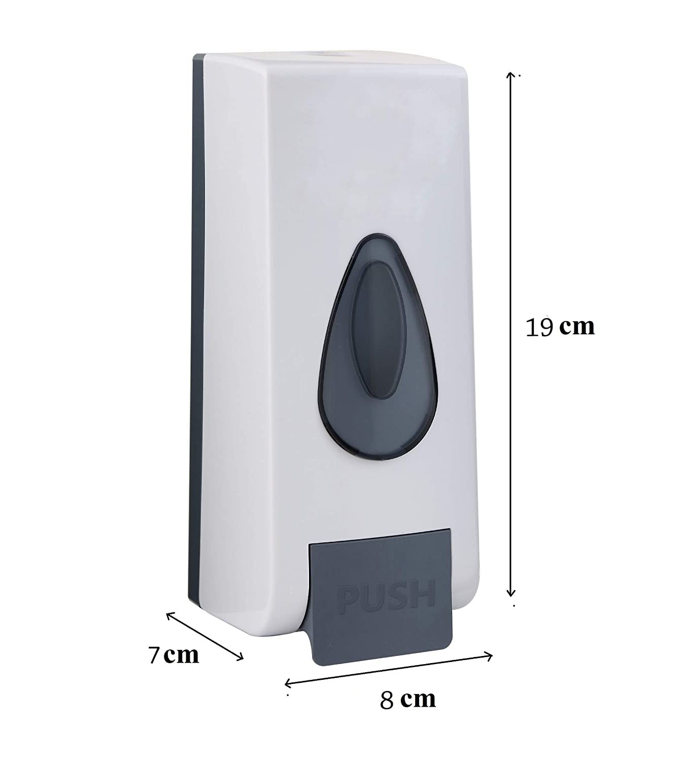 Bath Guru 350ml Wall Mounted Plastic Soap Dispenser Set (3-Pack, Push White) - Ideal for Shampoo, Conditioner & Lotion in Bathrooms, Showers & Spas