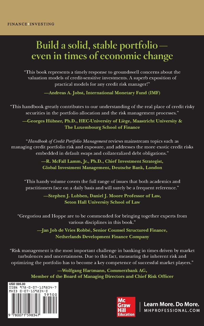 The Handbook of Credit Portfolio Management - Comprehensive Guide to Risk Assessment & Investment Strategies | Perfect for Financial Analysts, Portfolio Managers & Banking Professionals