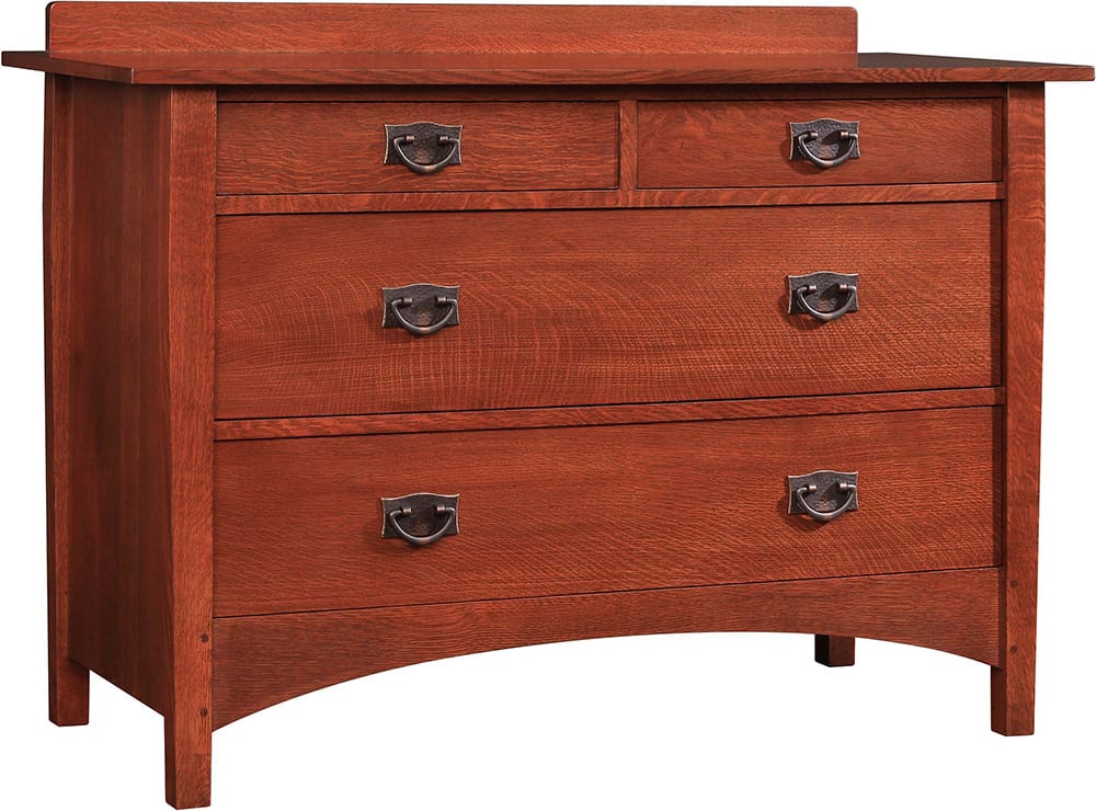 Harvey Ellis Single Dresser - 5-Drawer Solid Wood Dresser for Bedroom, Vintage Style Chest of Drawers with Metal Handles, Perfect for Home Storage & Organization | Ideal for Bedroom, Guest Room, or Nursery