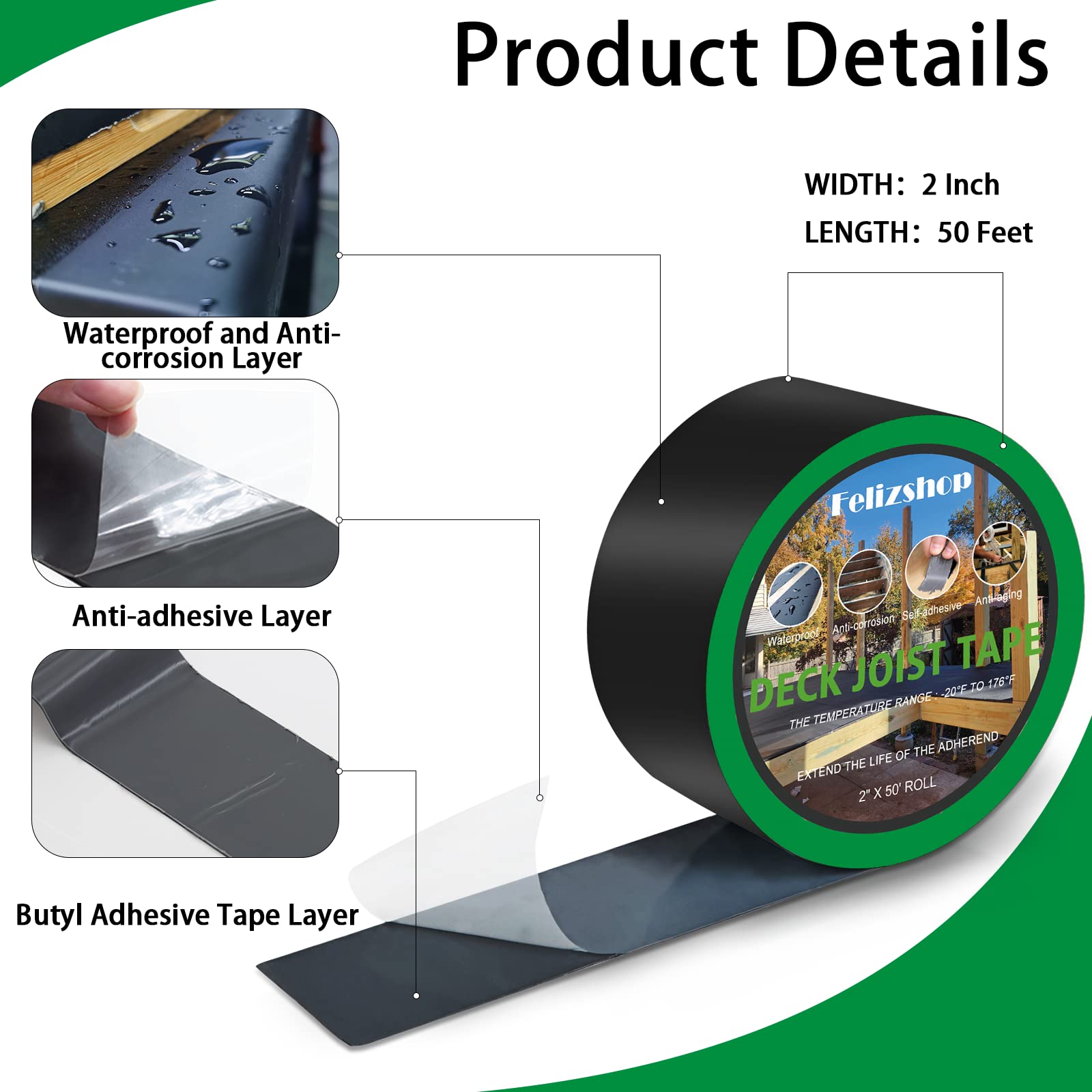 Butyl Joist Deck Tape - 2