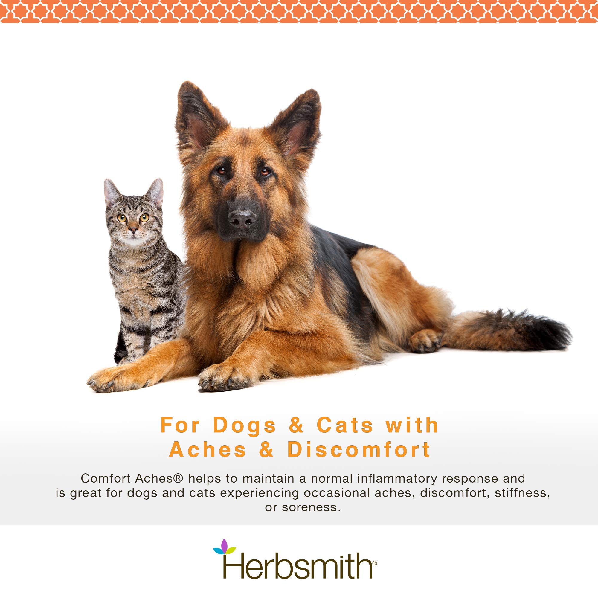 Herbsmith Comfort Aches – Natural Herbal Pain Relief for Dogs & Cats – Anti-Inflammatory Joint Supplement – 500g Powder – Soothes Arthritis, Hip Dysplasia & Post-Surgery Discomfort