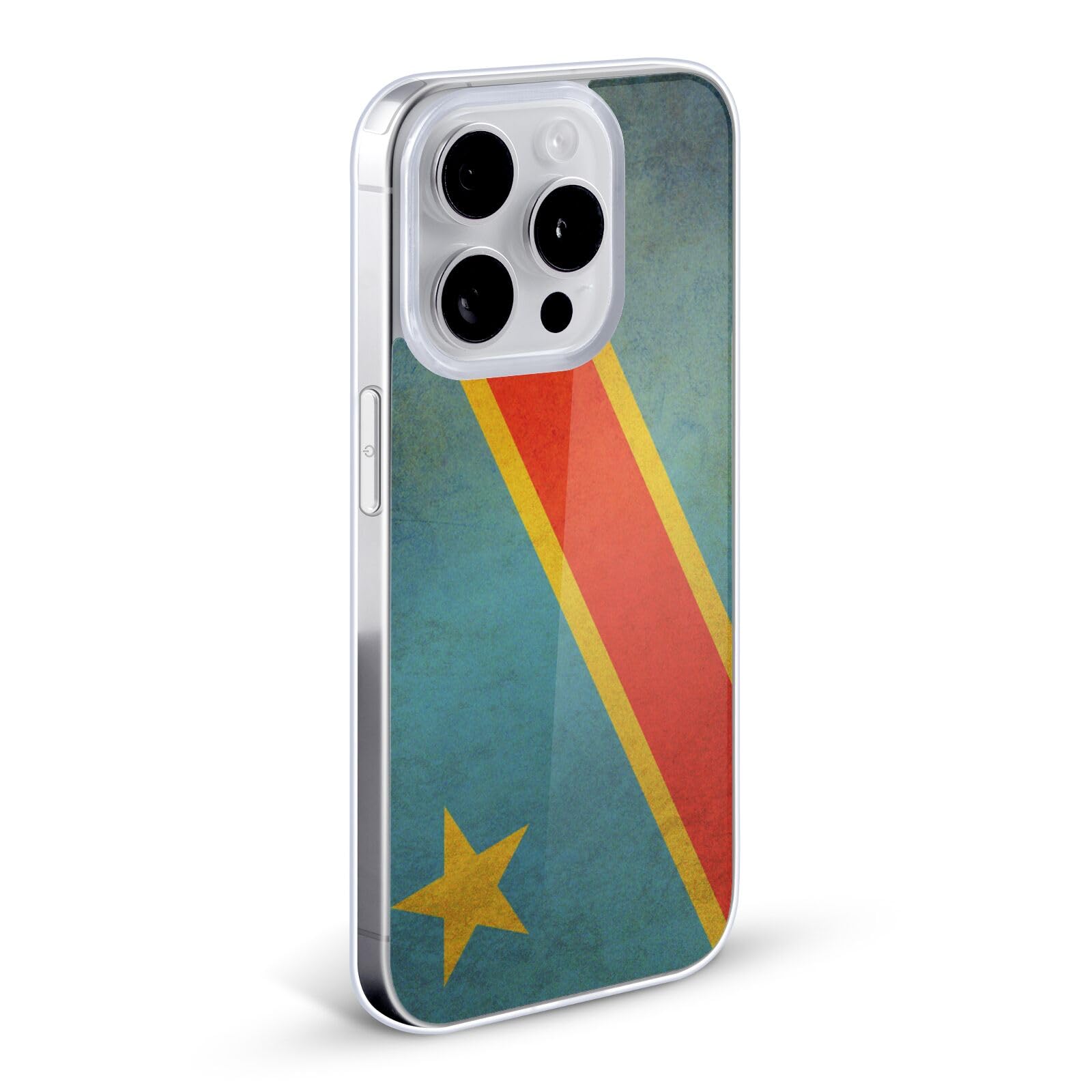 Democratic Republic of Congo Vintage Flags Soft Gel Phone Case - Compatible with iPhone 7 Plus & 8 Plus | Durable Protection with Unique African Design | Perfect for Travel, Patriotic Gifts & Congo Pride