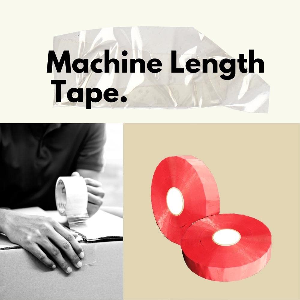 PSBM 2 Inch x 1000 Yards Red Packing Tape - 6 Pack Colored Shipping Tape for Machine Dispensers | Heavy Duty Commercial & Industrial Packaging Tape | Perfect for E-commerce, Warehouse, and Logistics Shipping
