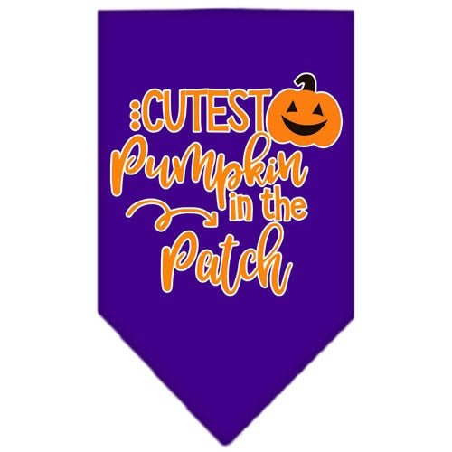 Cute Pumpkin Screen Print Bandana - Soft & Stylish Dog Bandanas in Multiple Colors - Perfect for Halloween, Fall Festivals & Pet Costume Parties