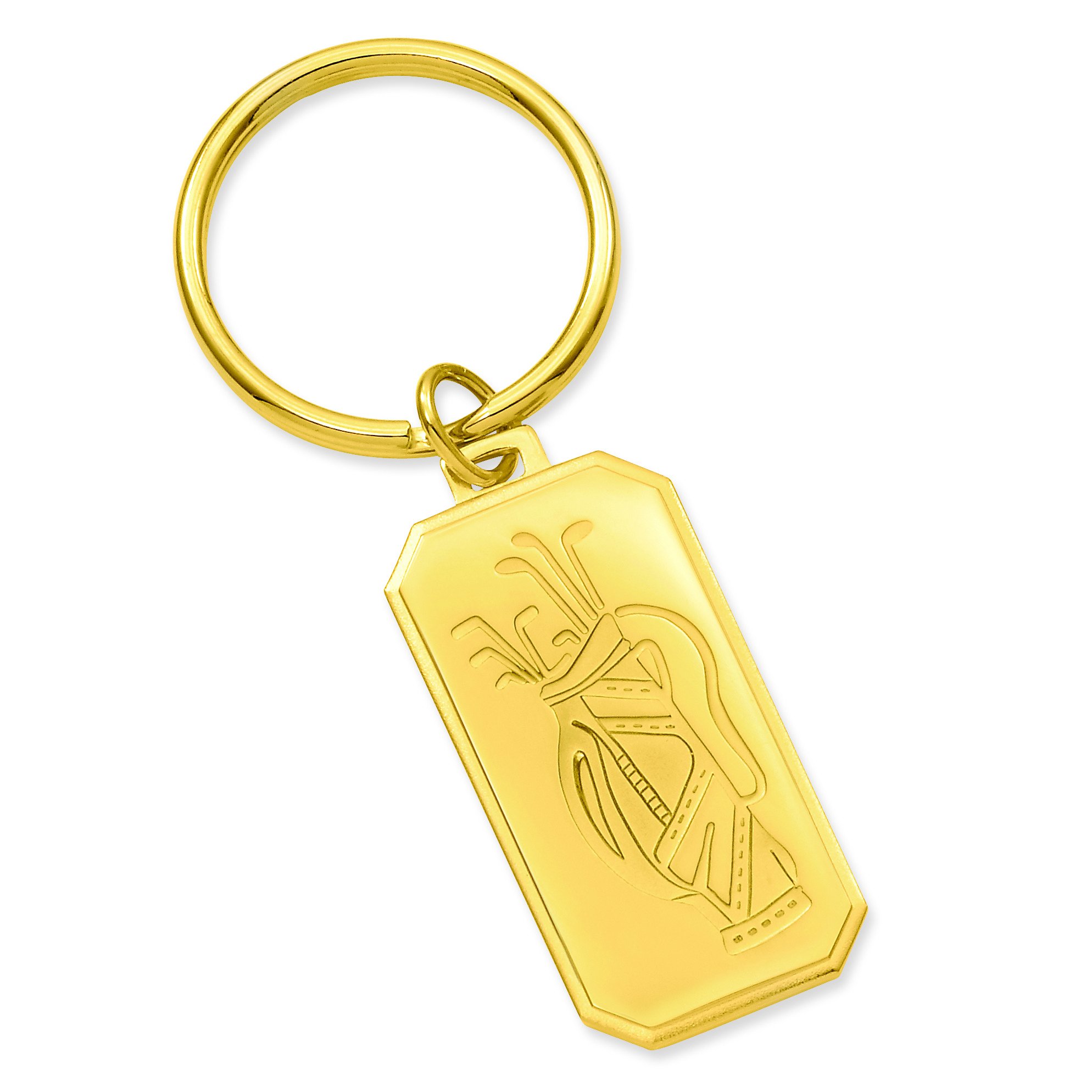 Premium Gold-Plated Golf Bag Keychain - Elegant & Durable Key Ring for Golf Enthusiasts | Perfect for Golf Bags, Keys, Gifts & Everyday Carry