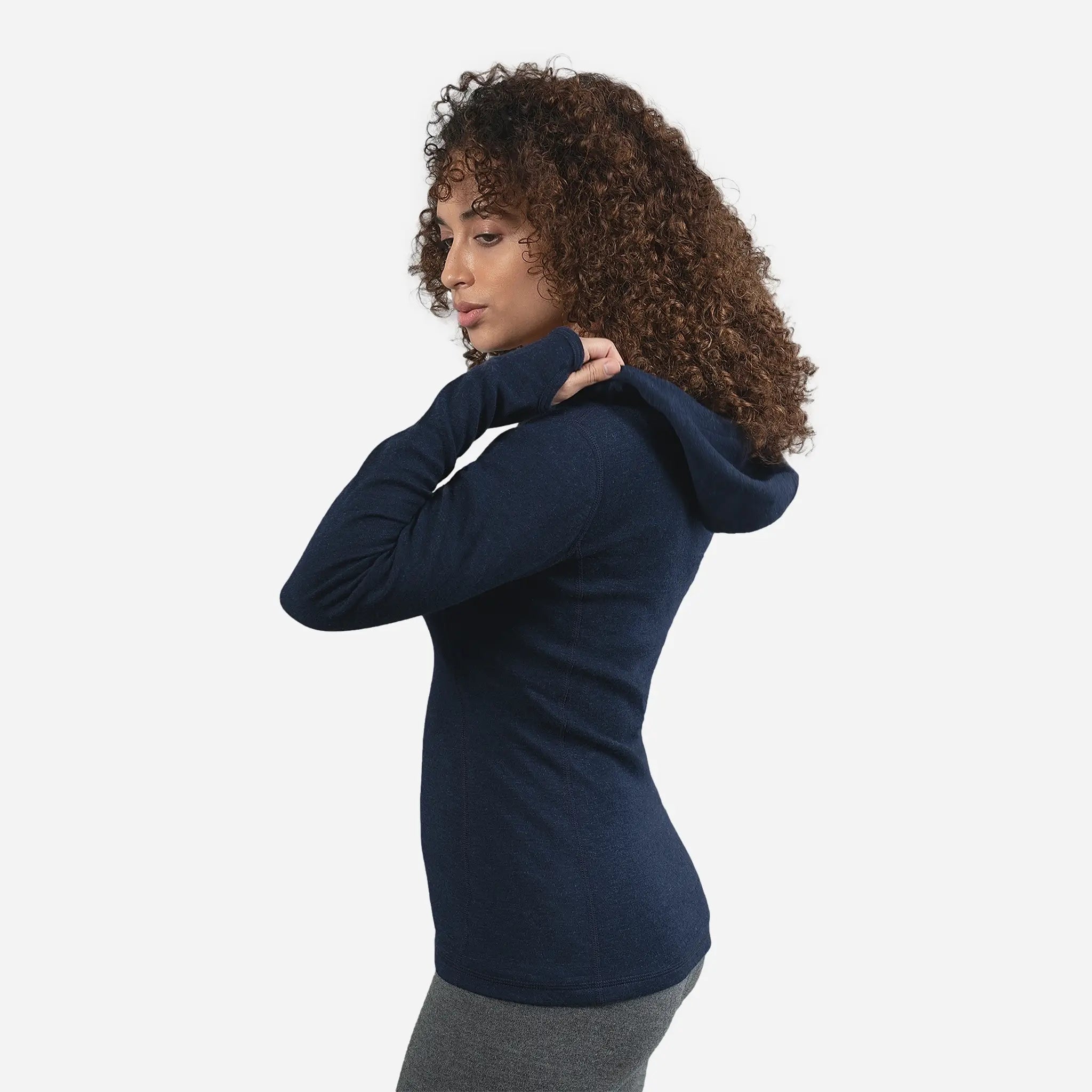 Women's Lightweight Alpaca Wool Hoodie - 300 GSM Half Zip Pullover for Outdoor Hiking & Casual Wear